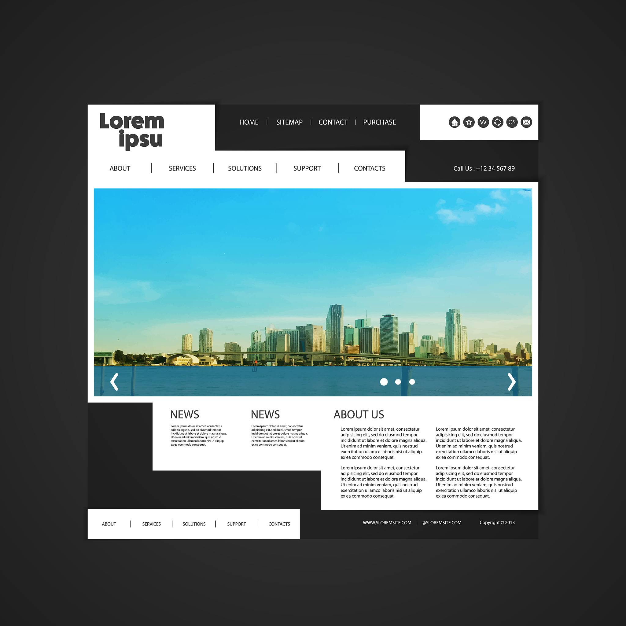 one page website template