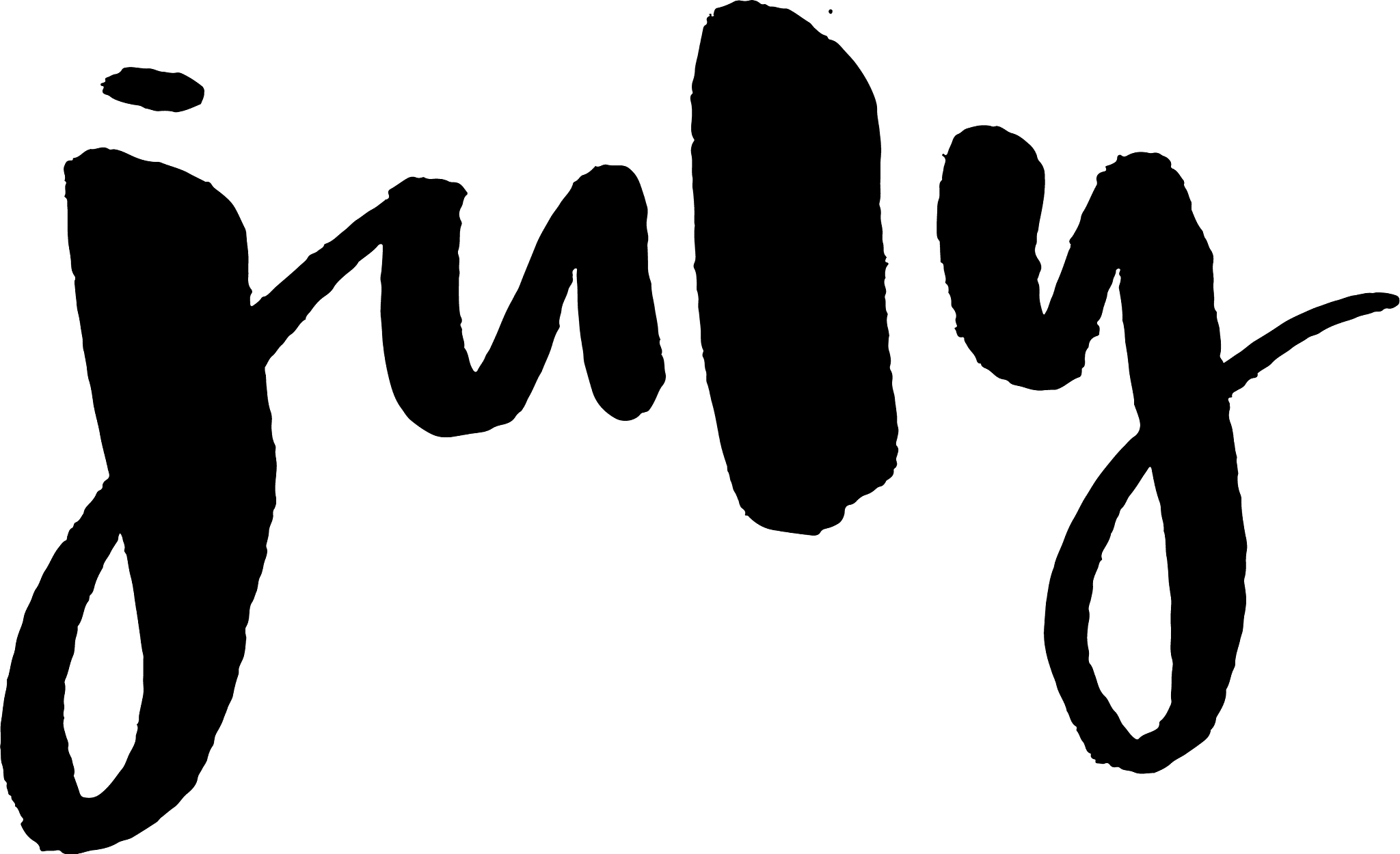 july - hand drawn lettering perfect brush