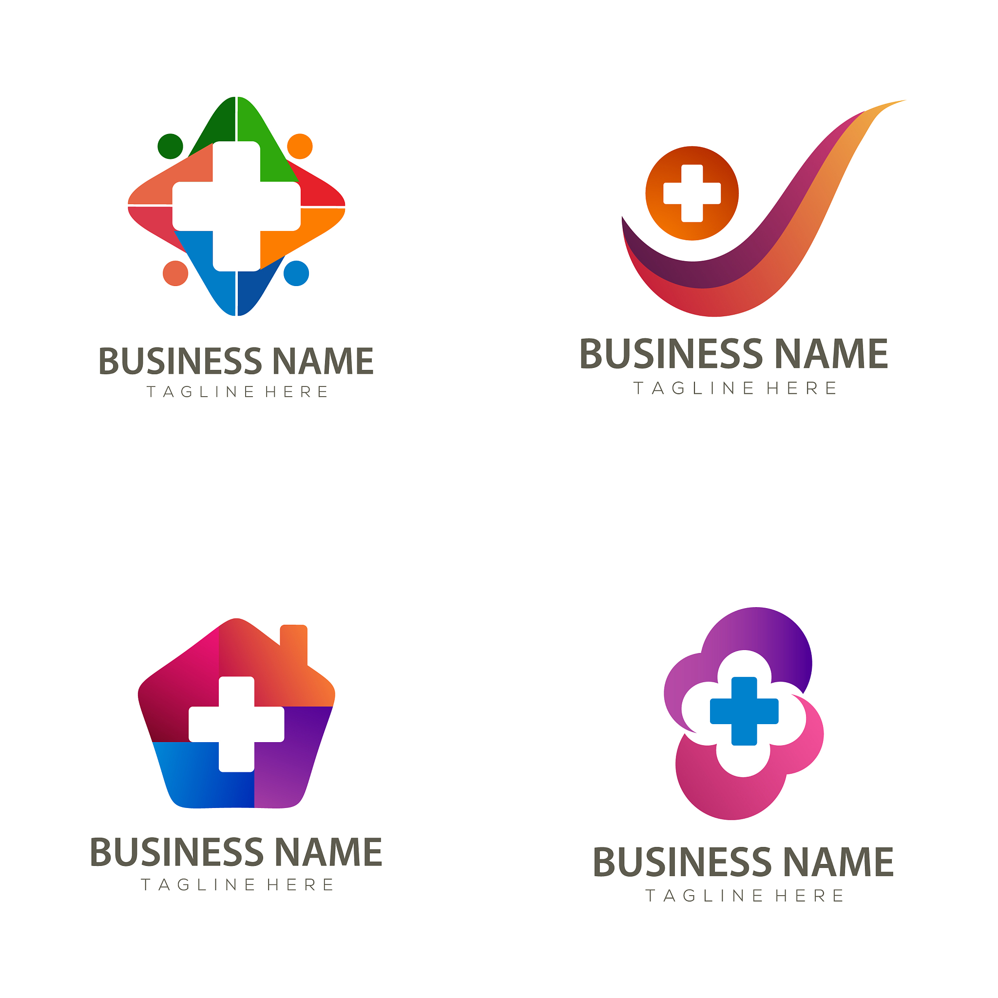 home healthcare logo and icon design
