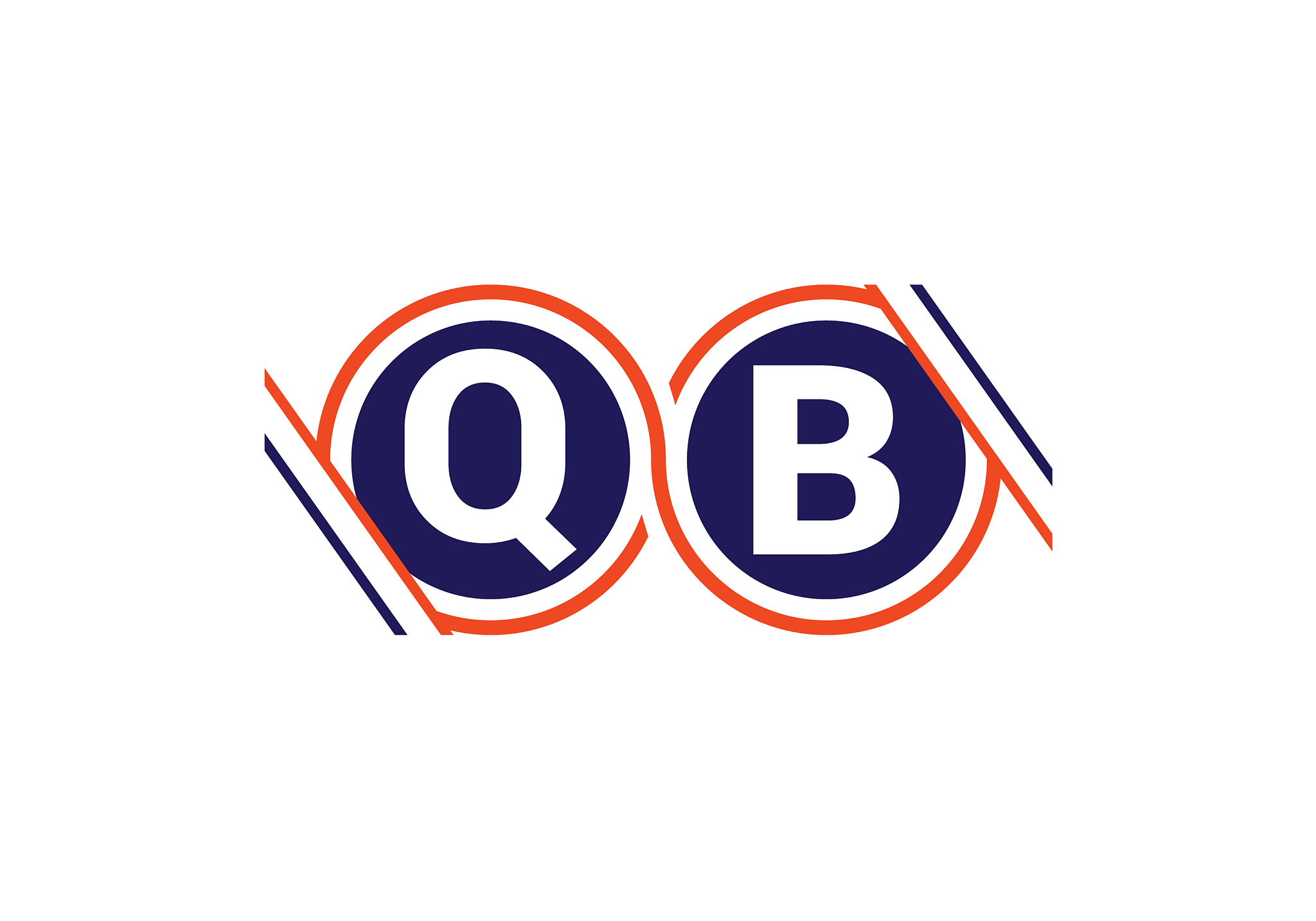 initial monogram letter q b logo design template