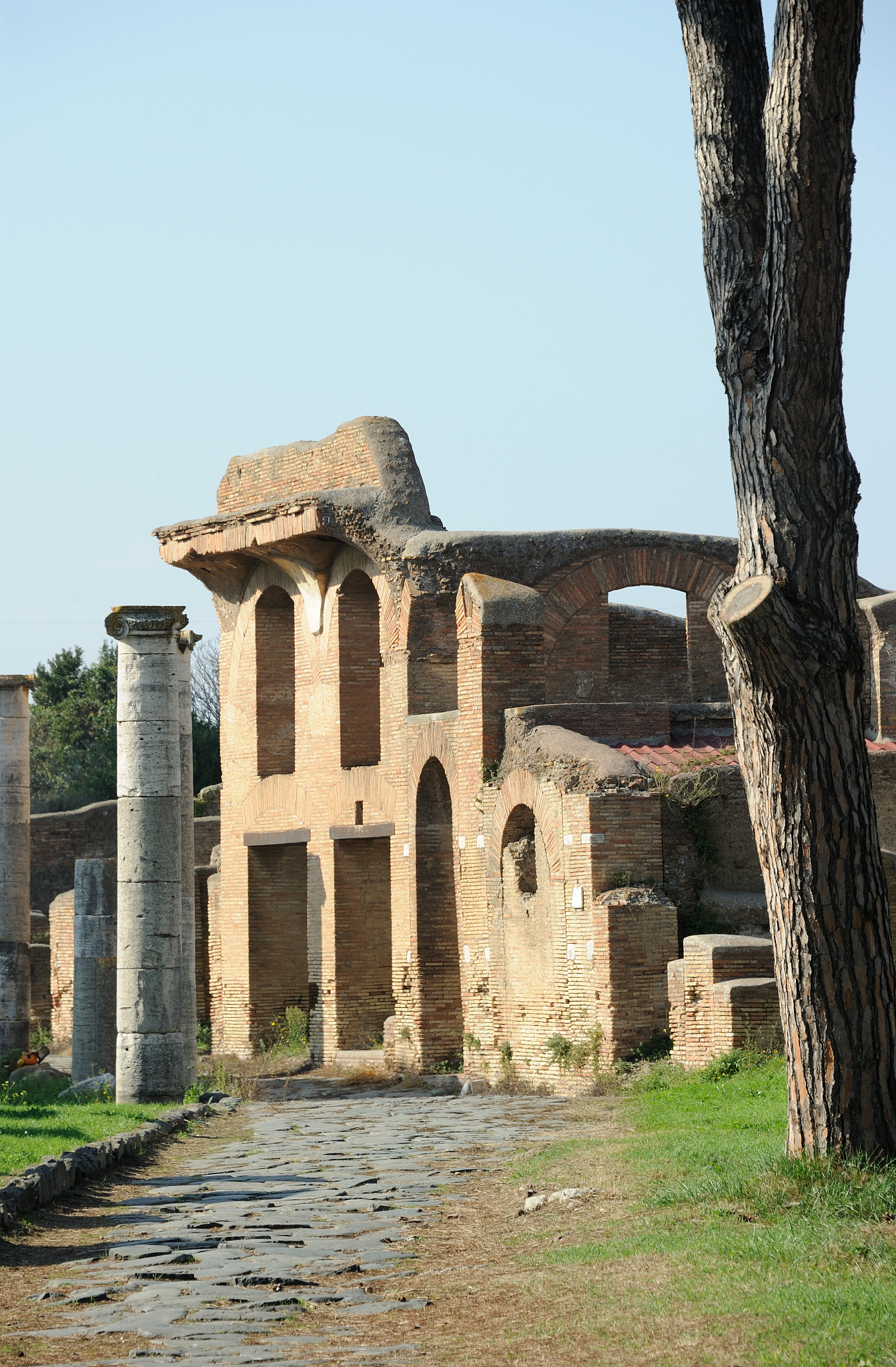 main street at ostia antica
