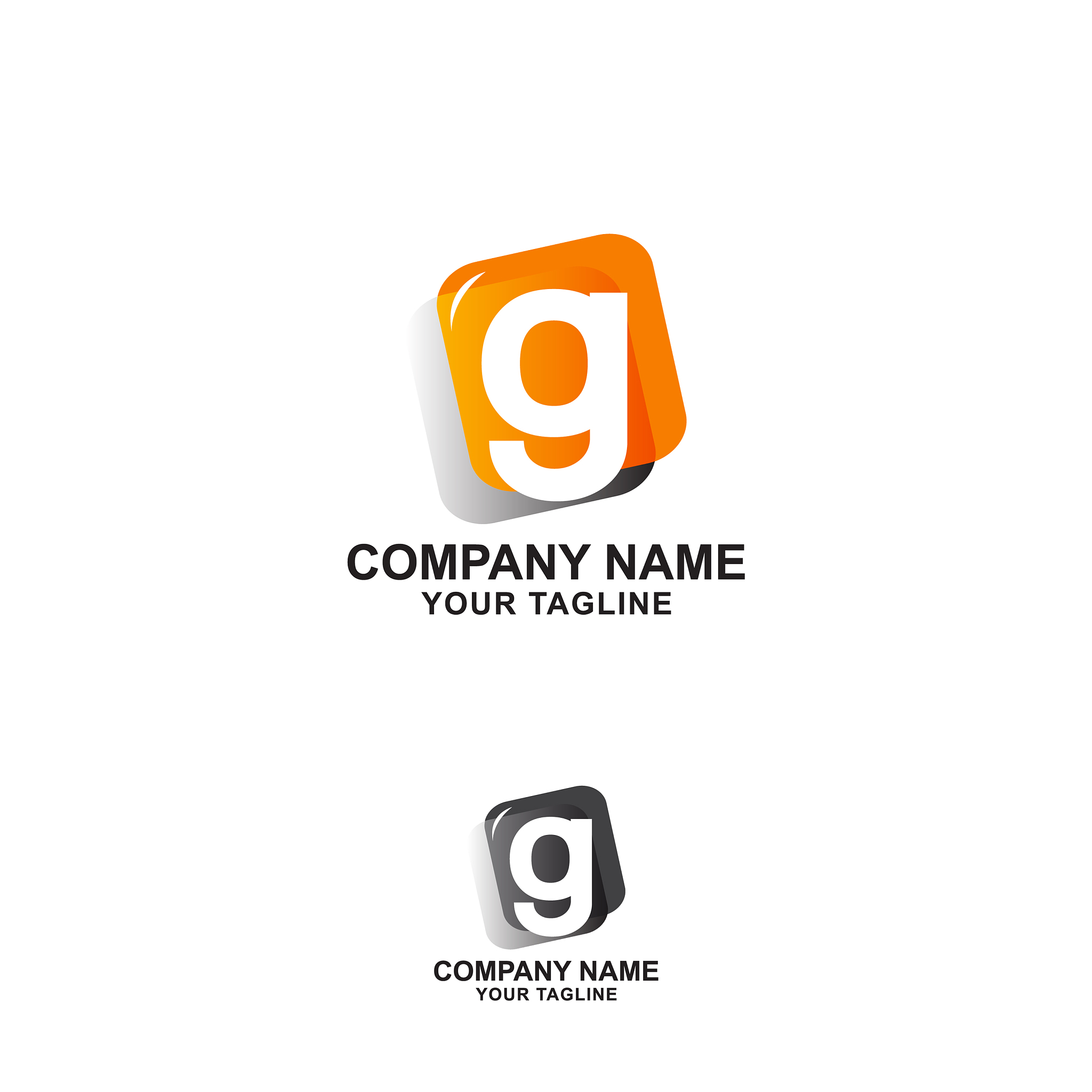 letter <strong>g</strong> logo icon flat and design template