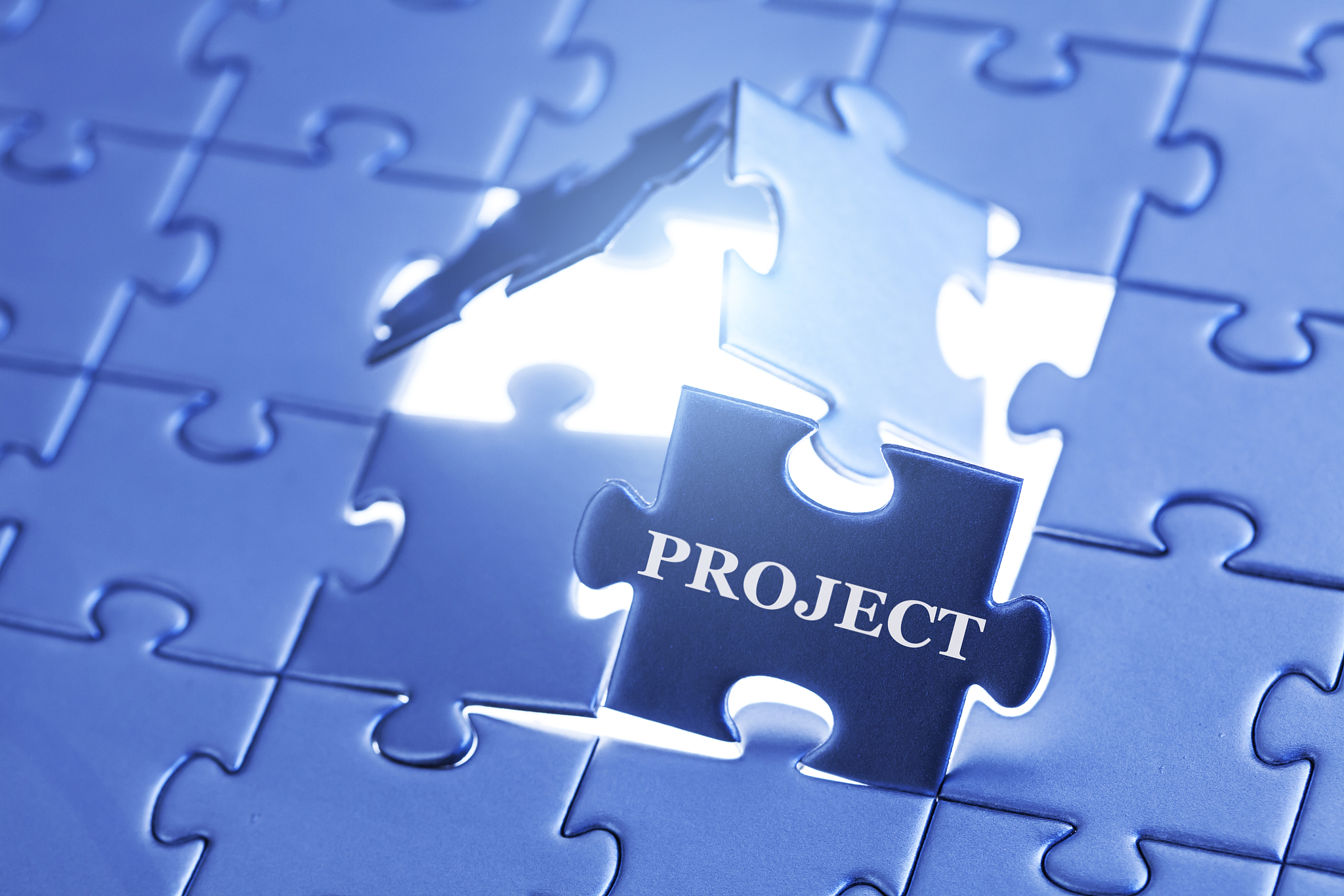 puzzle in blue