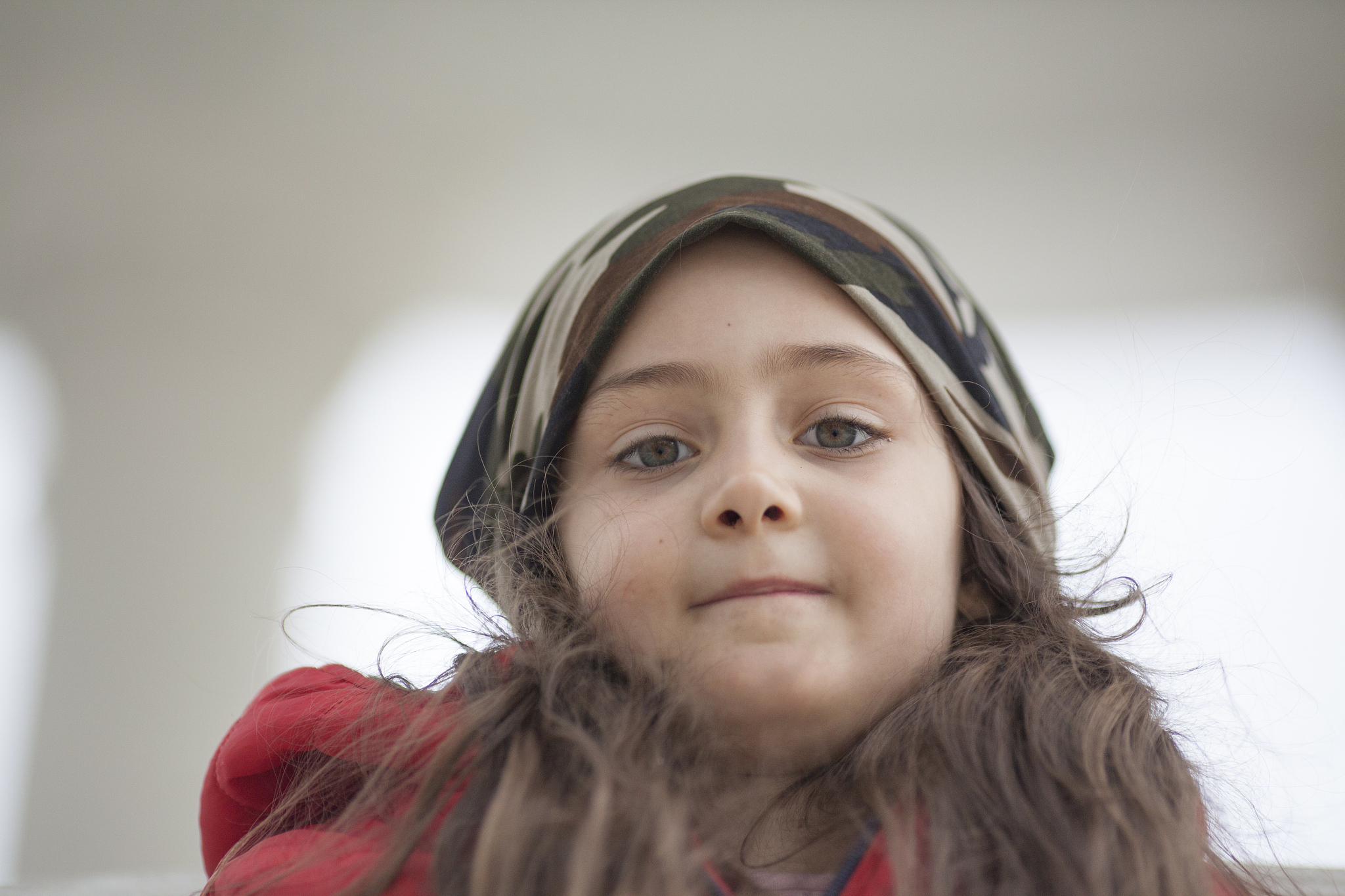 little girl on a walk in the park
