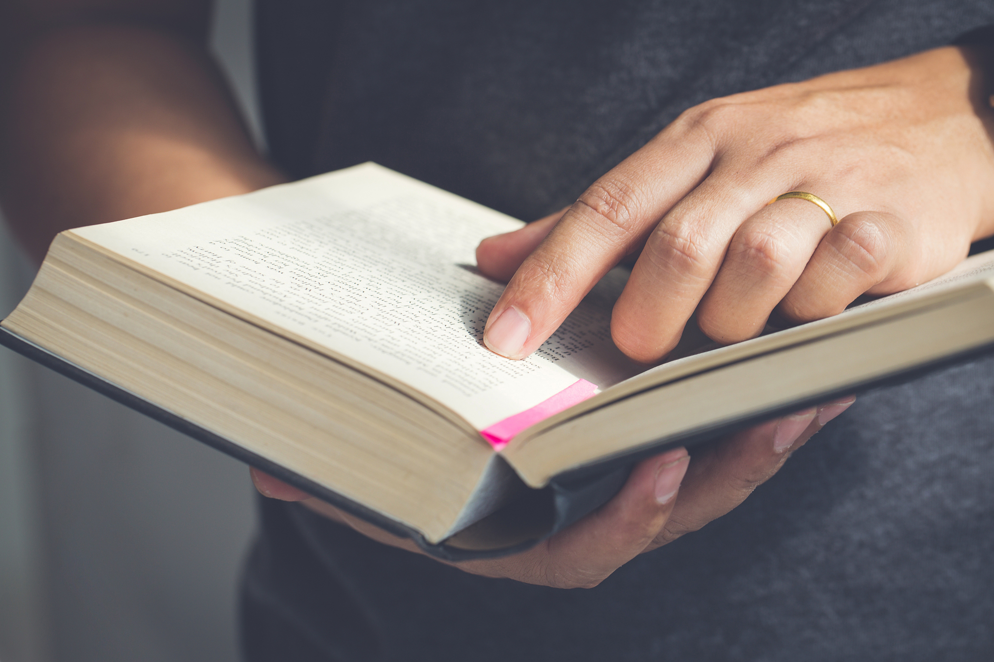 close up hand open the bible,sunday readings, bible