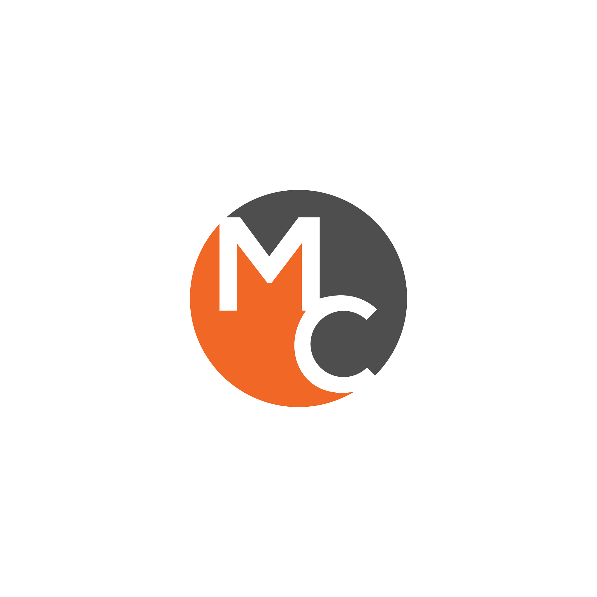 initial letter mc or cm logo design template