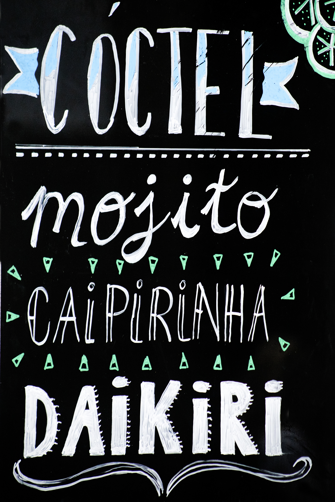 cocktail bar menu