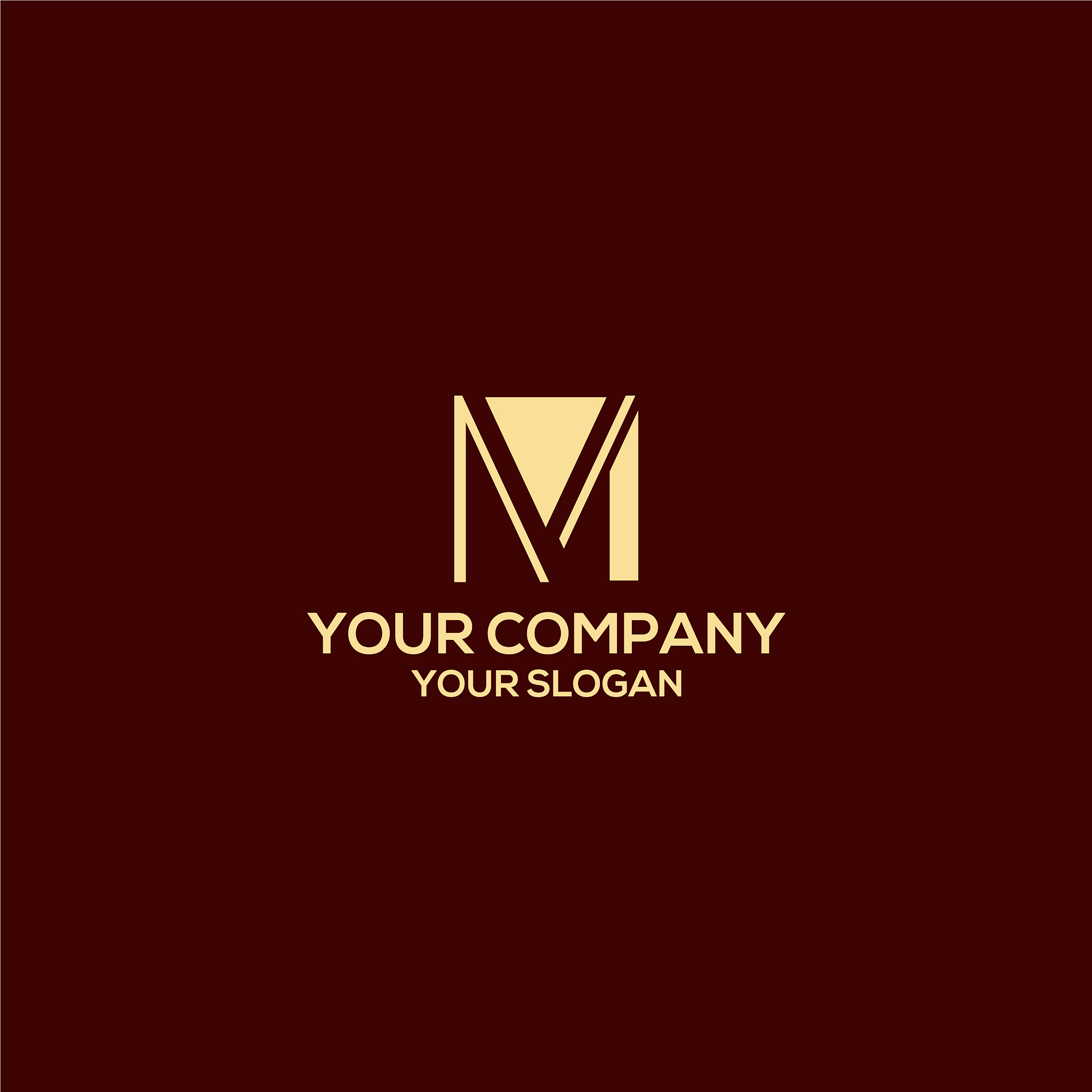 mv simple logo design