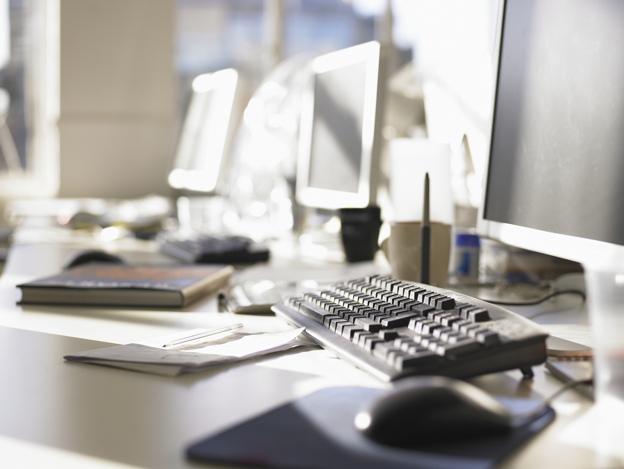computers on office desk