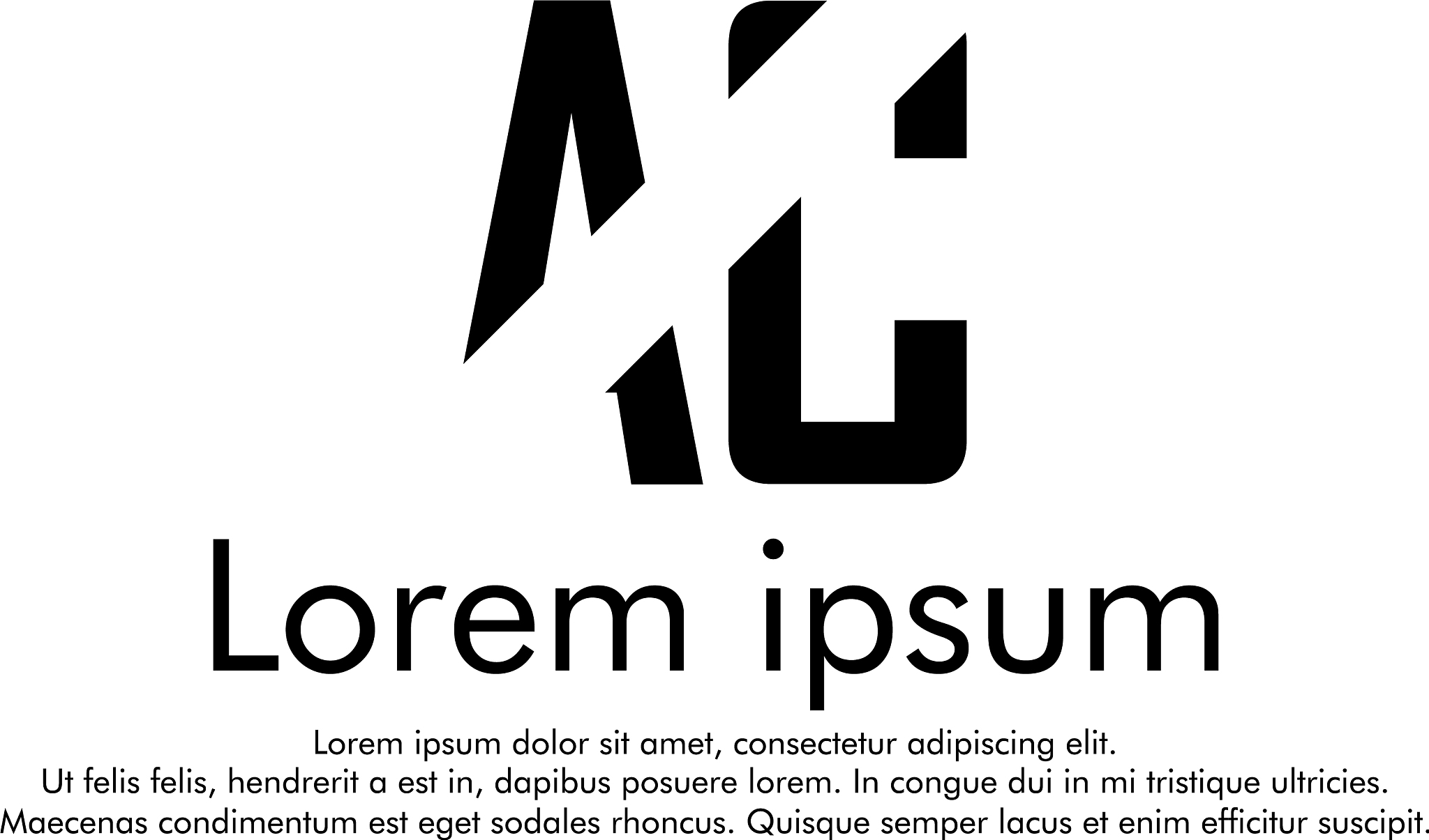 ac initial abstract logo concept for your company