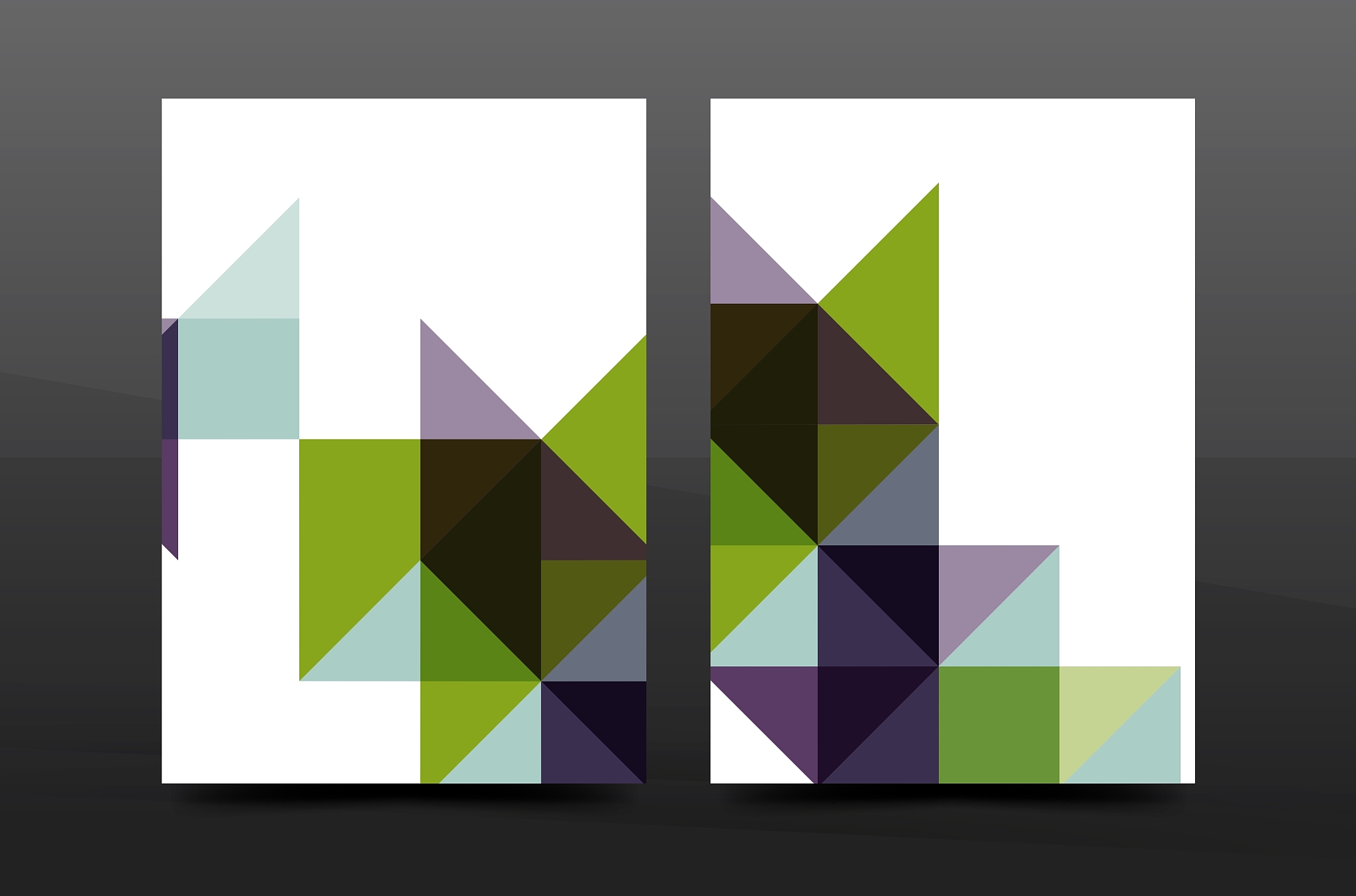 colorful geometry design annual report a4 cover