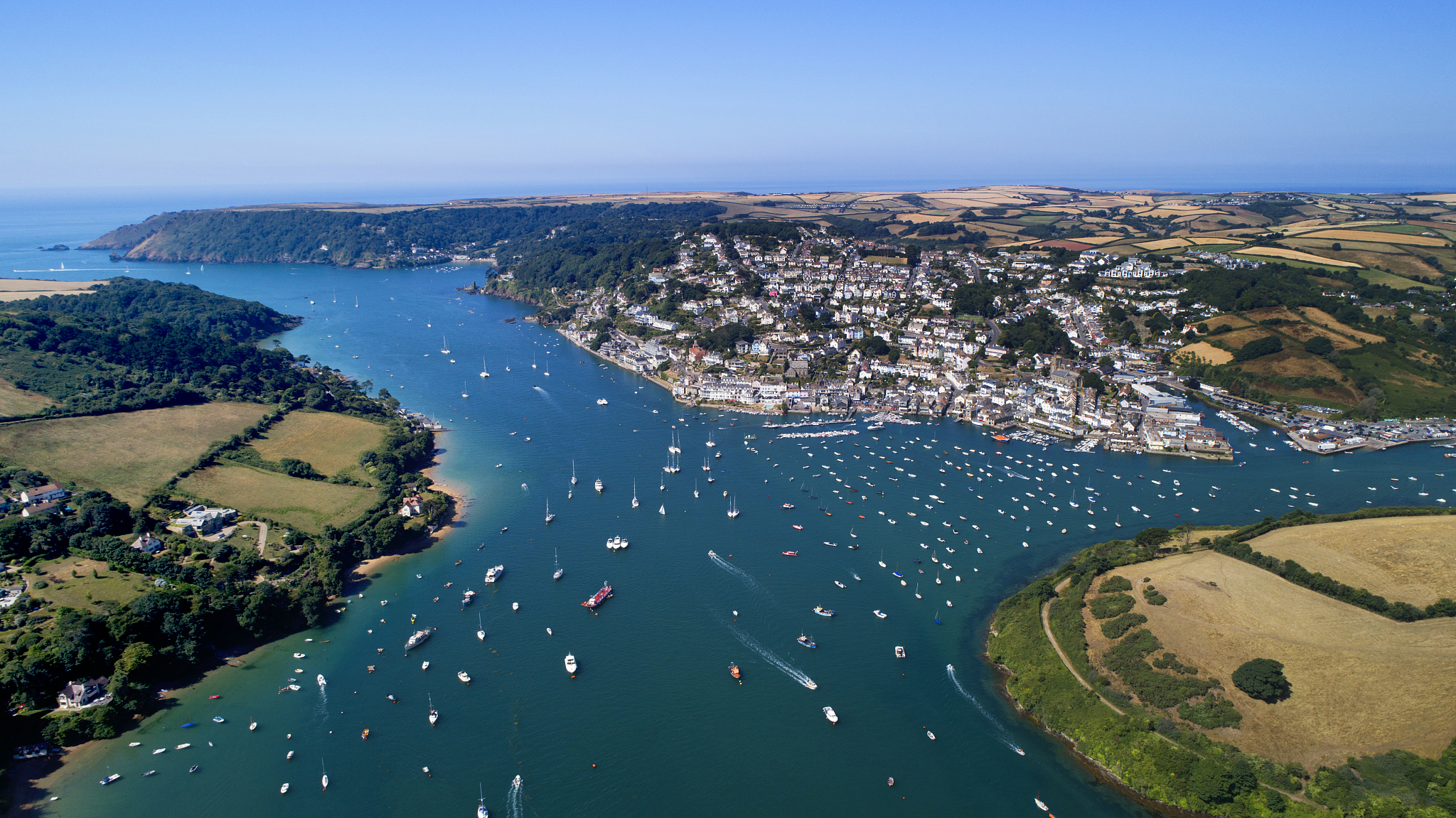 aerial view of salcombe