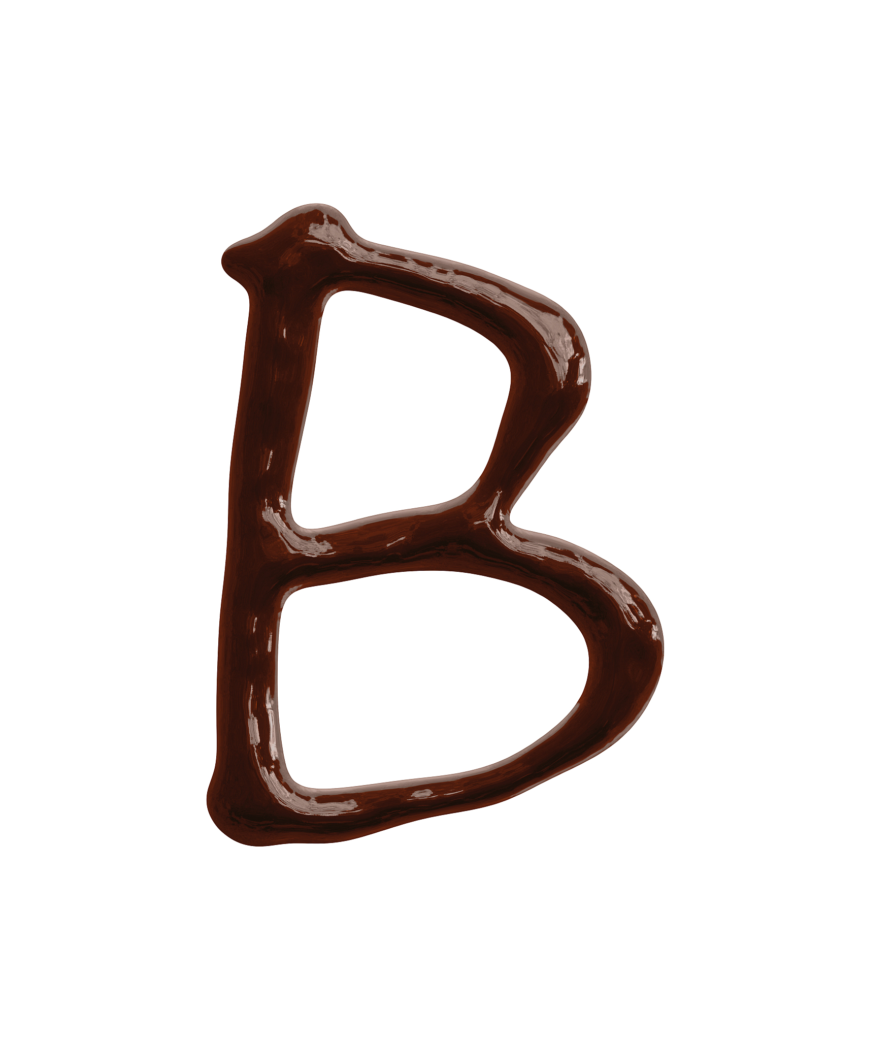 3d chocolate sauce font