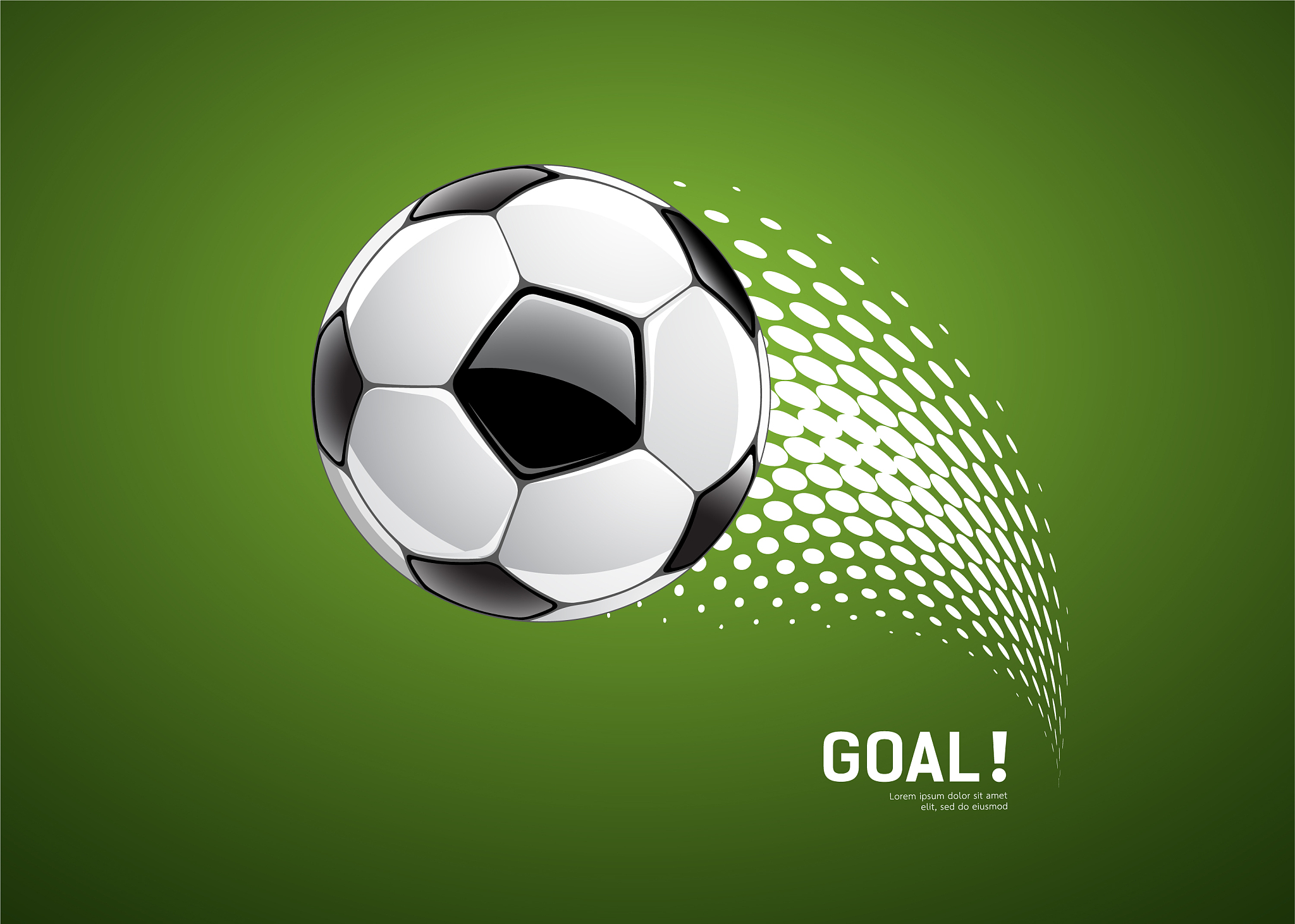 soccer ball on green background