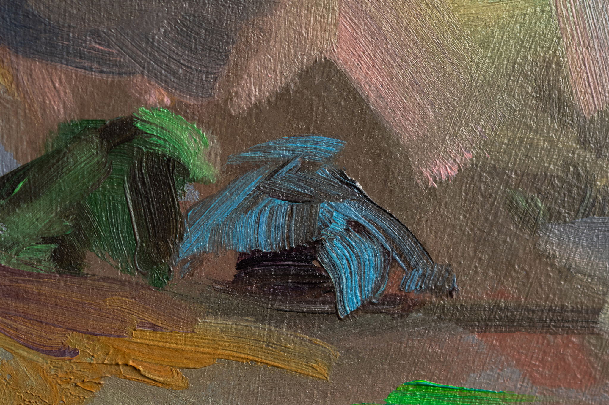 abstract multi-colored background with oil paint . hand-made tex