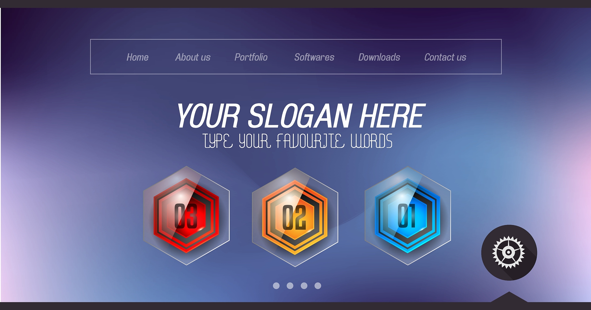 minimal website home page design with slider