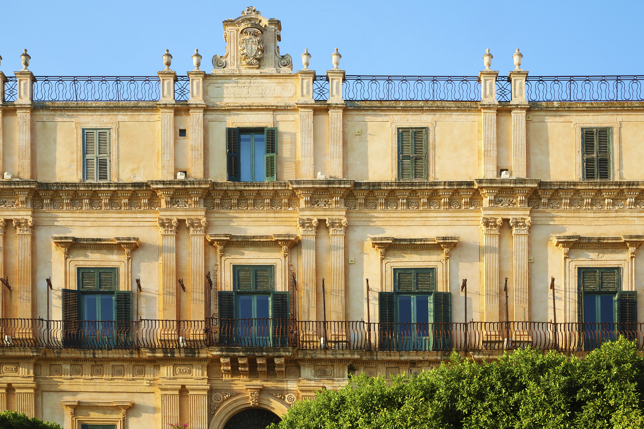 ancient baroque building in noto, sicily