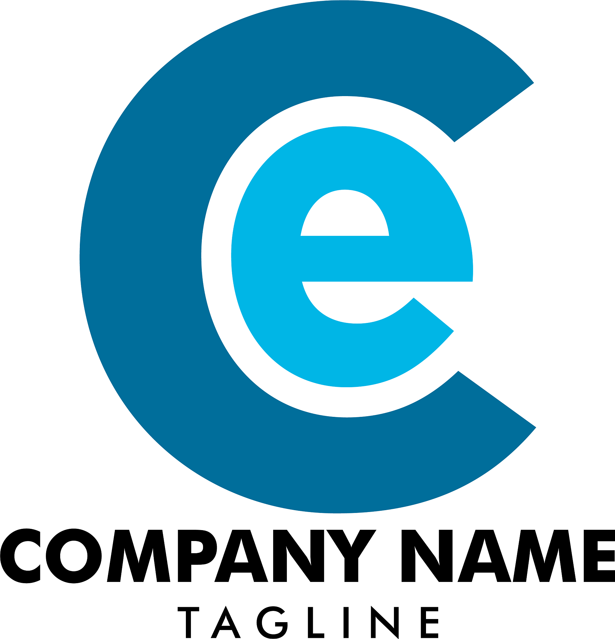 initial letter ce logo template design