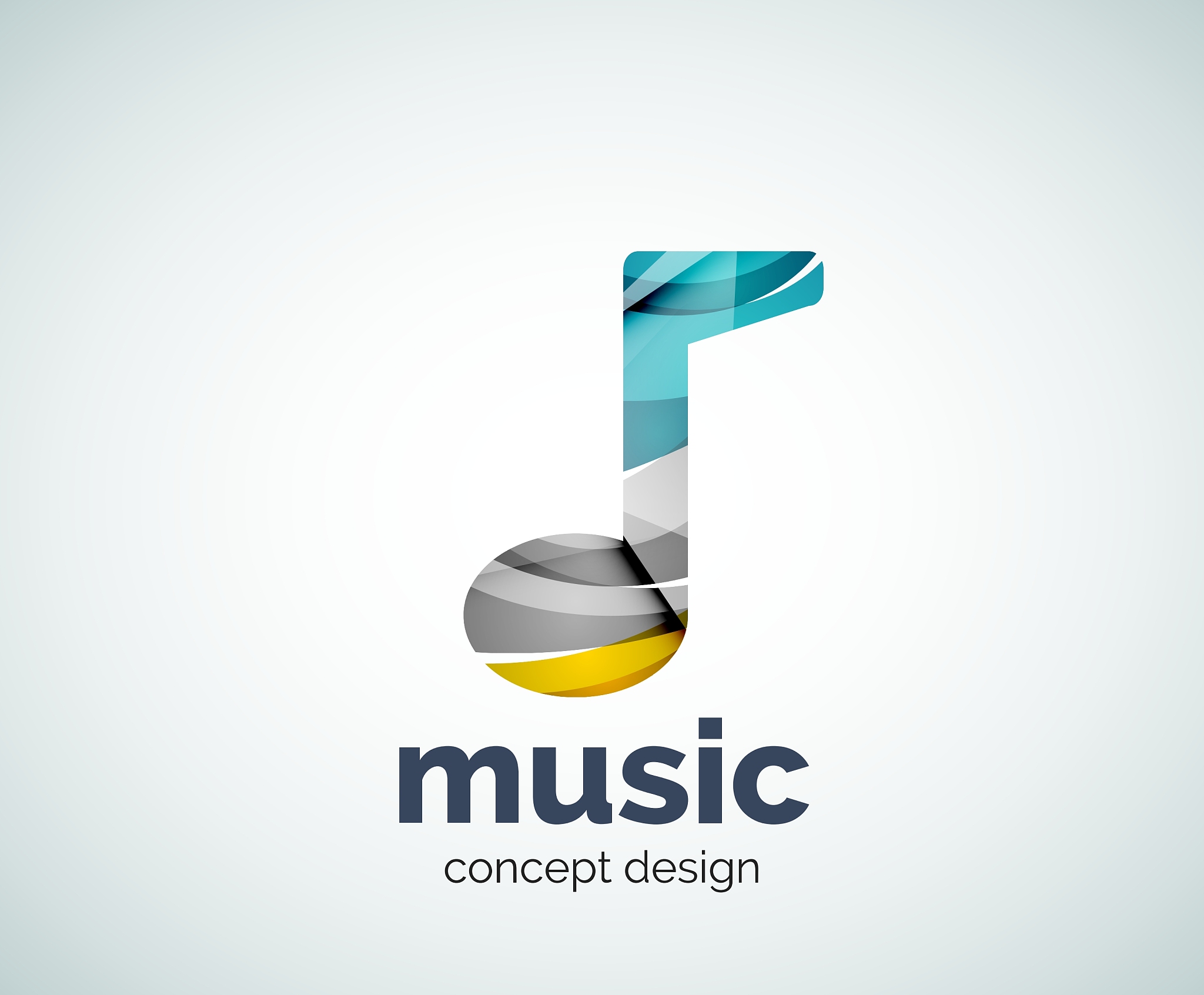 music note logo template