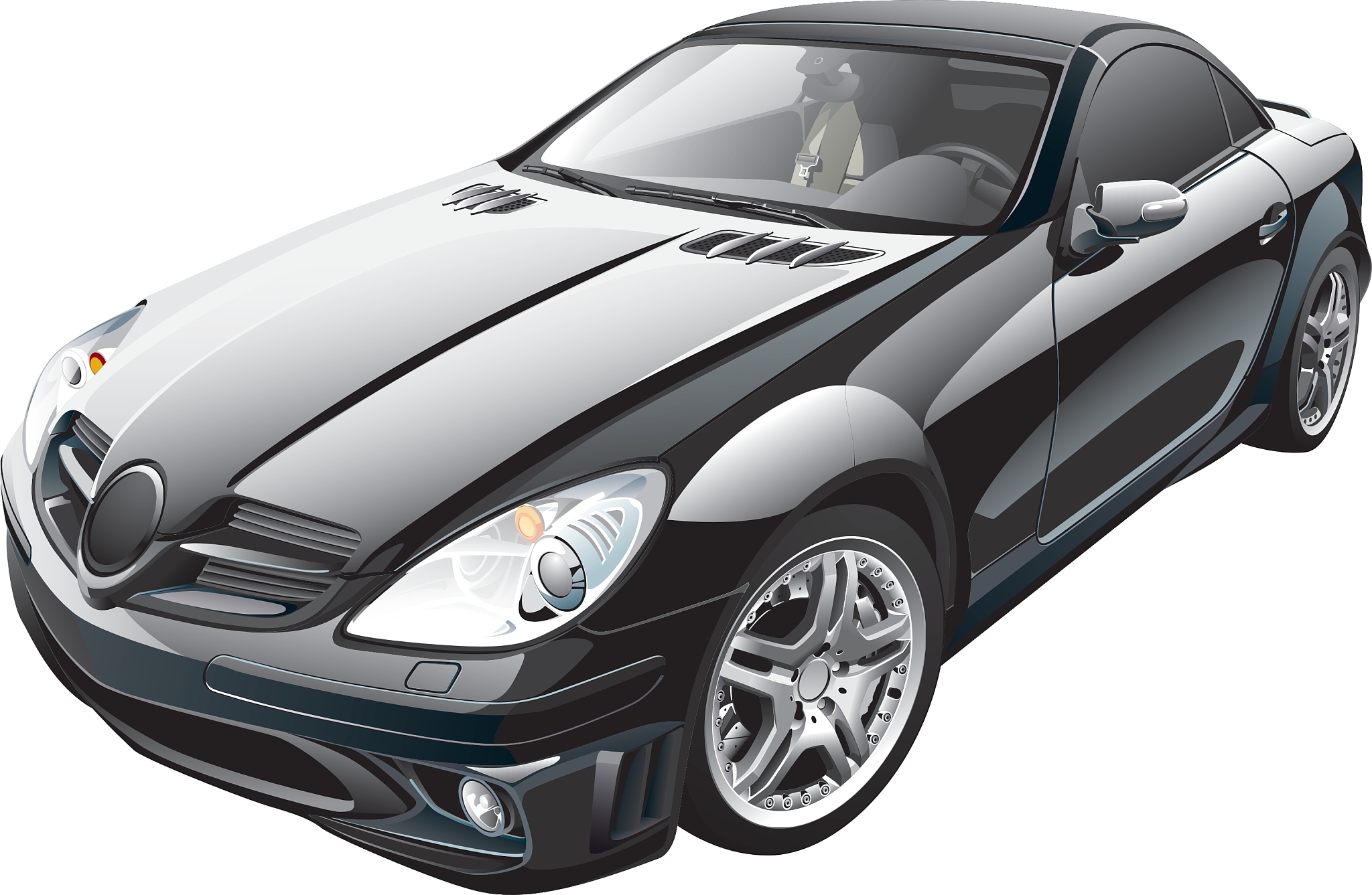 black sport car