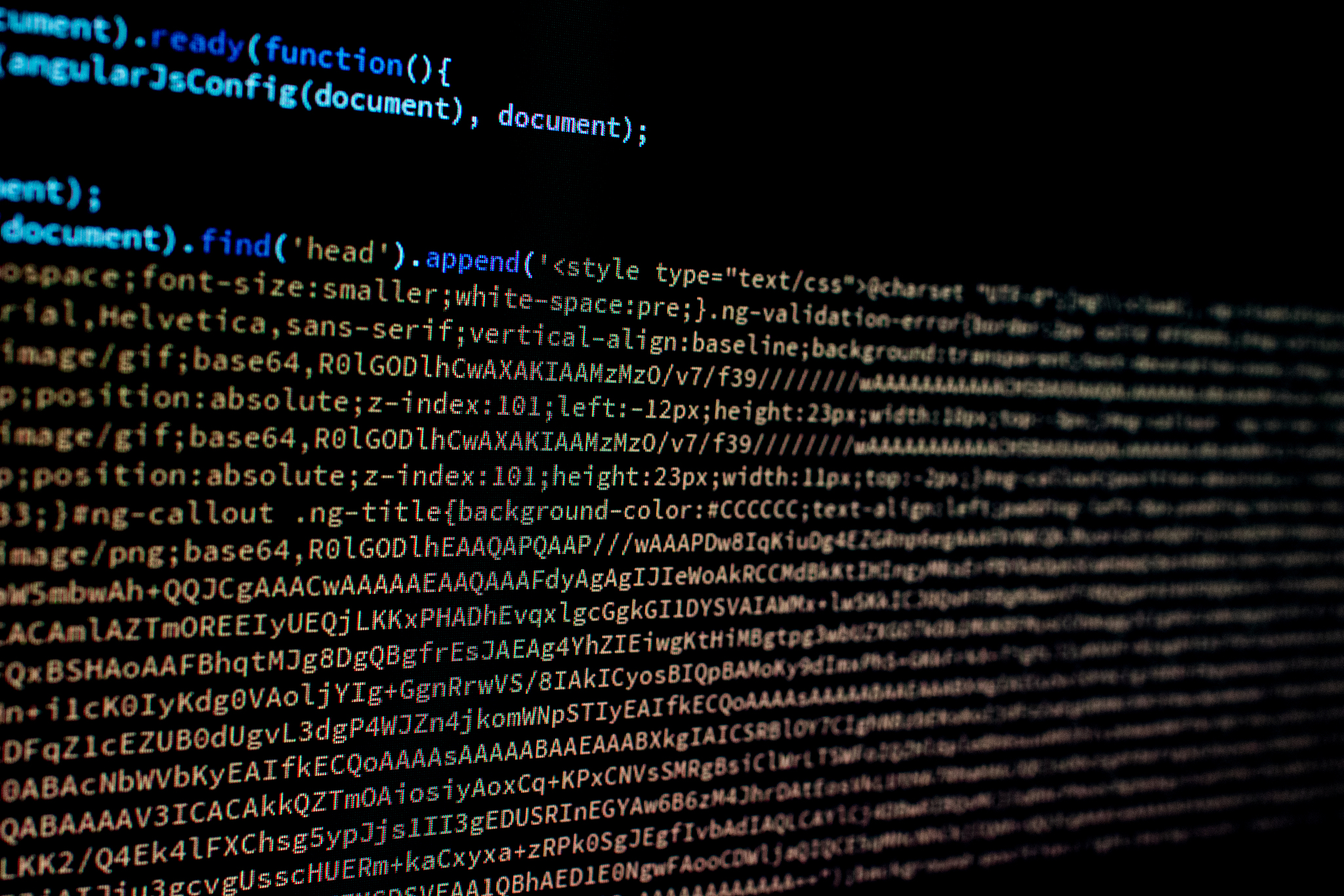 javascript code in a web application
