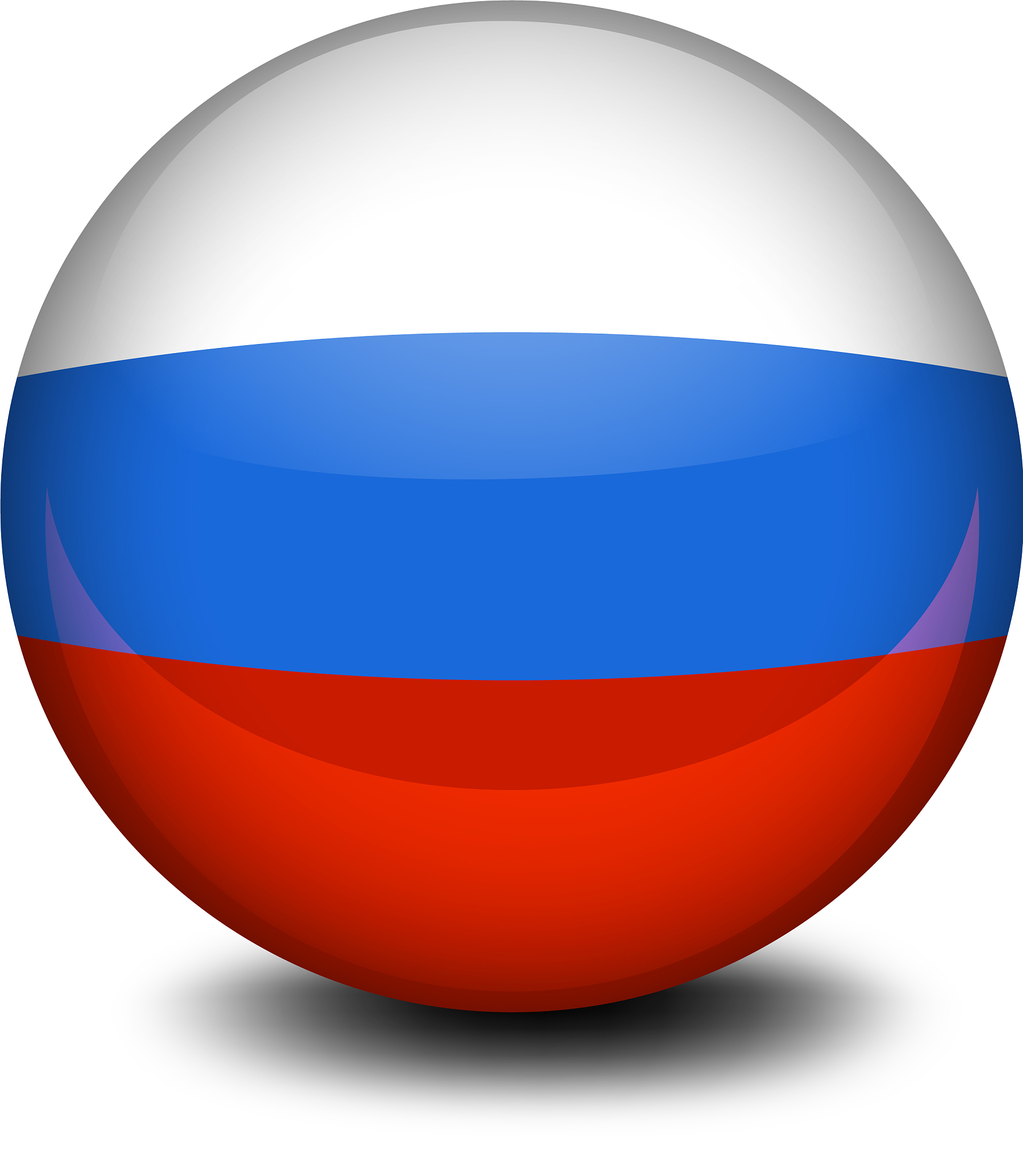 a ball with the russian flag