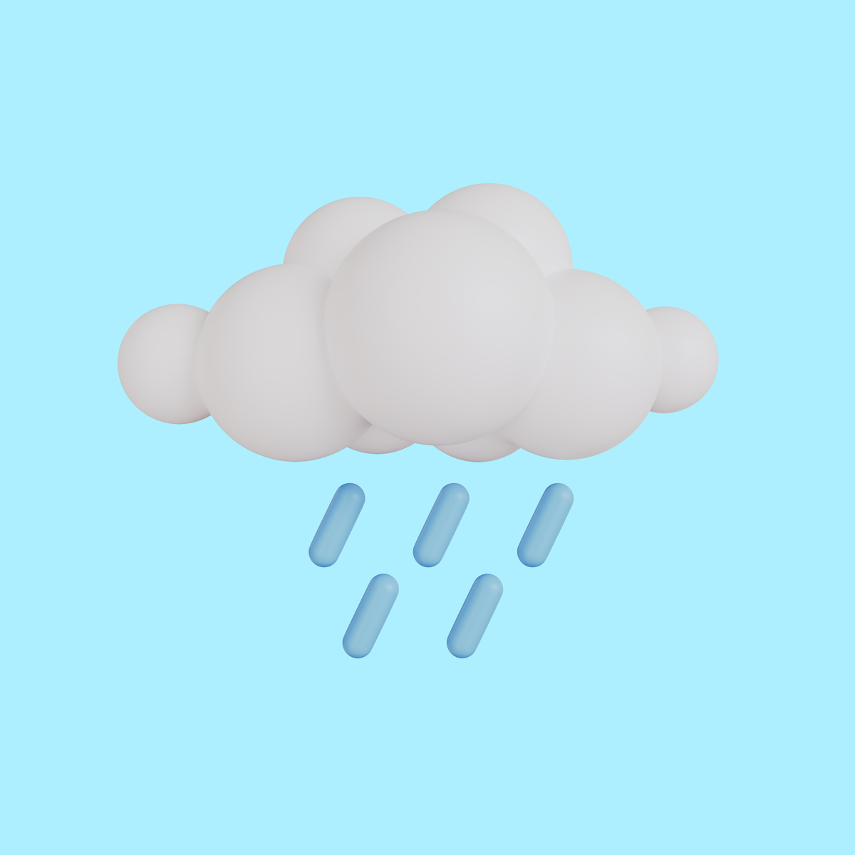 It _____usually _______ at this time of year but today it is raining heavily