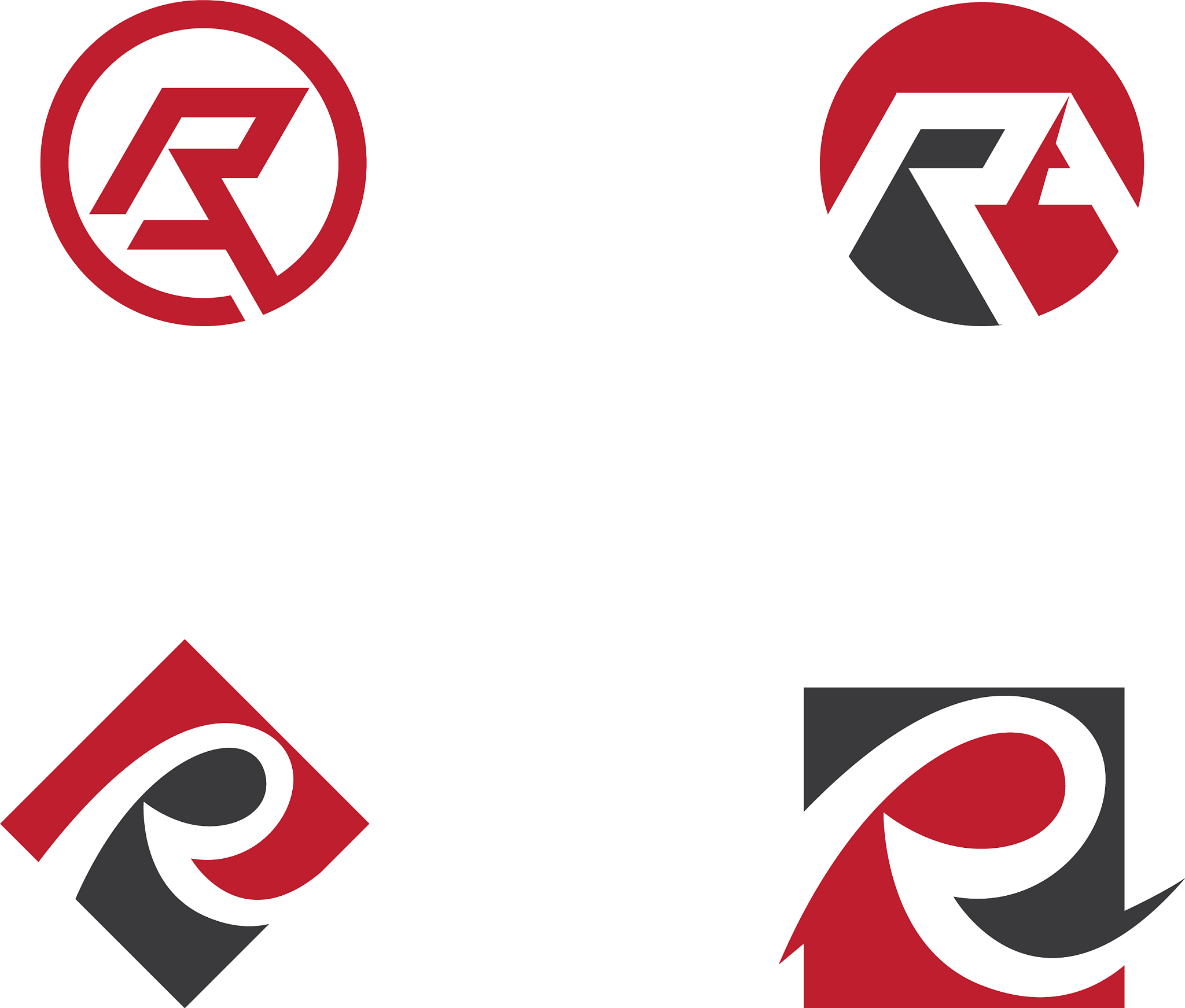 r letter logo template