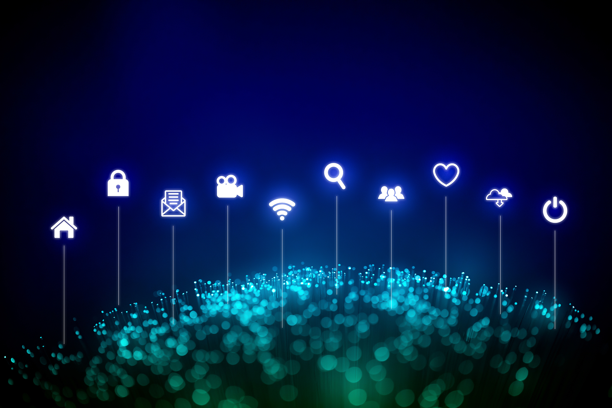 global network for technology and future concept