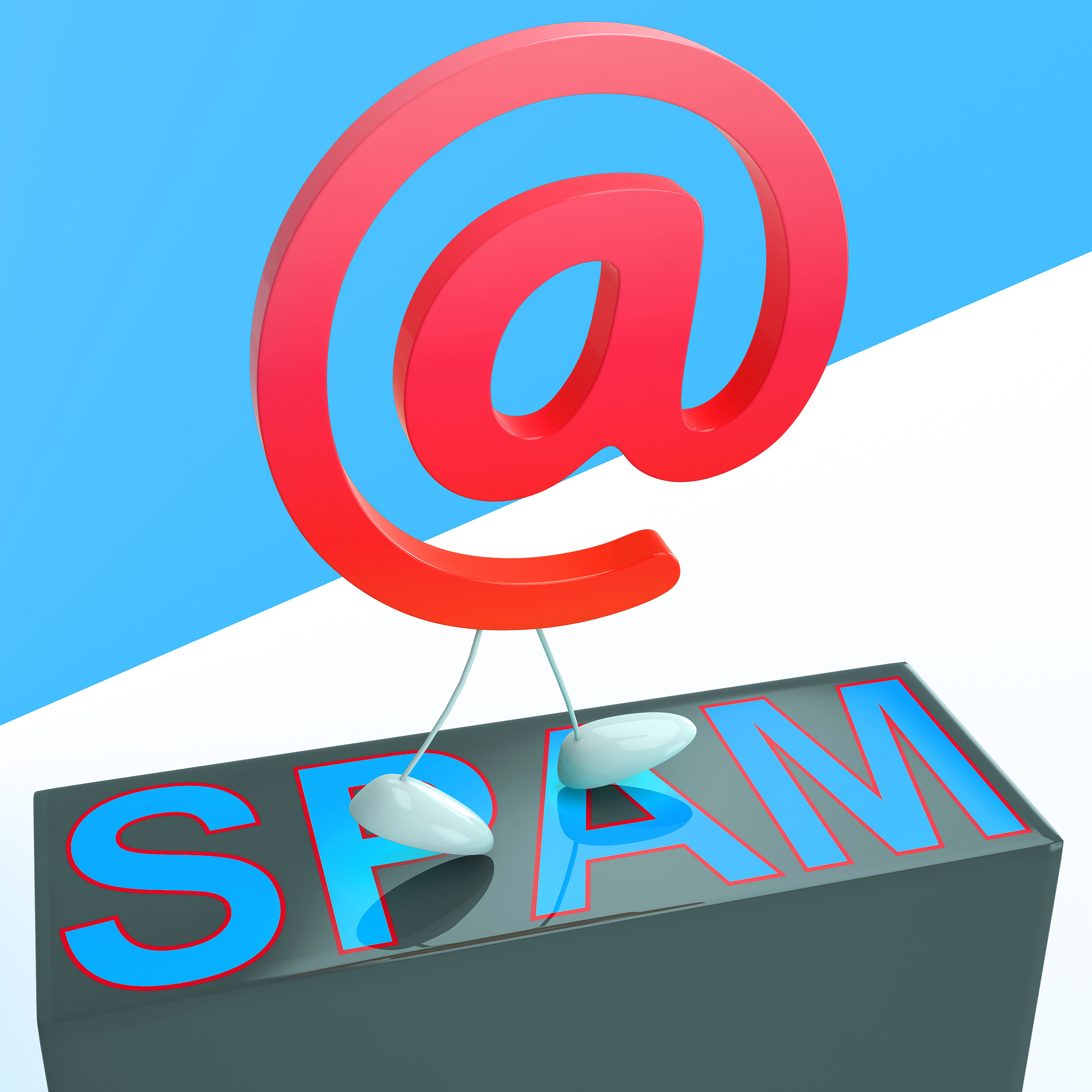 at sign spam shows malicious spamming