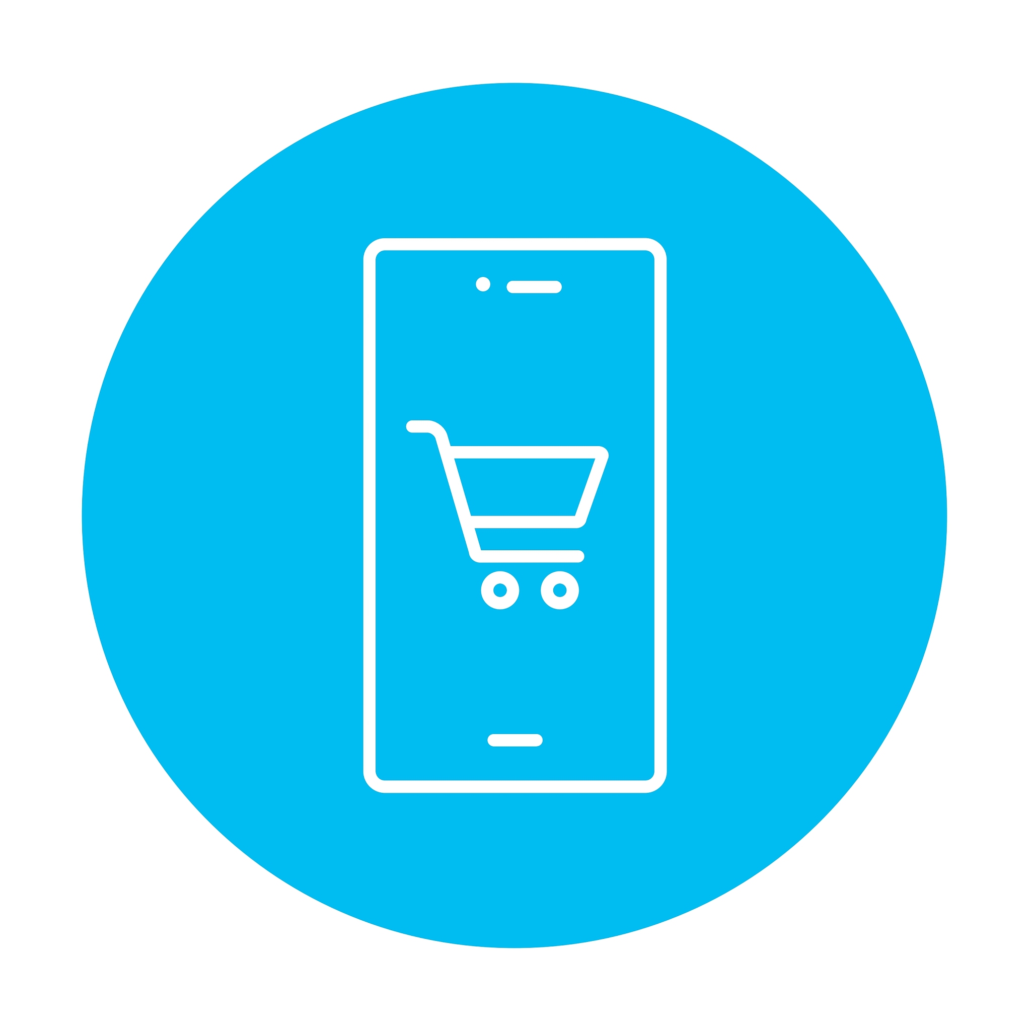 online shopping line icon