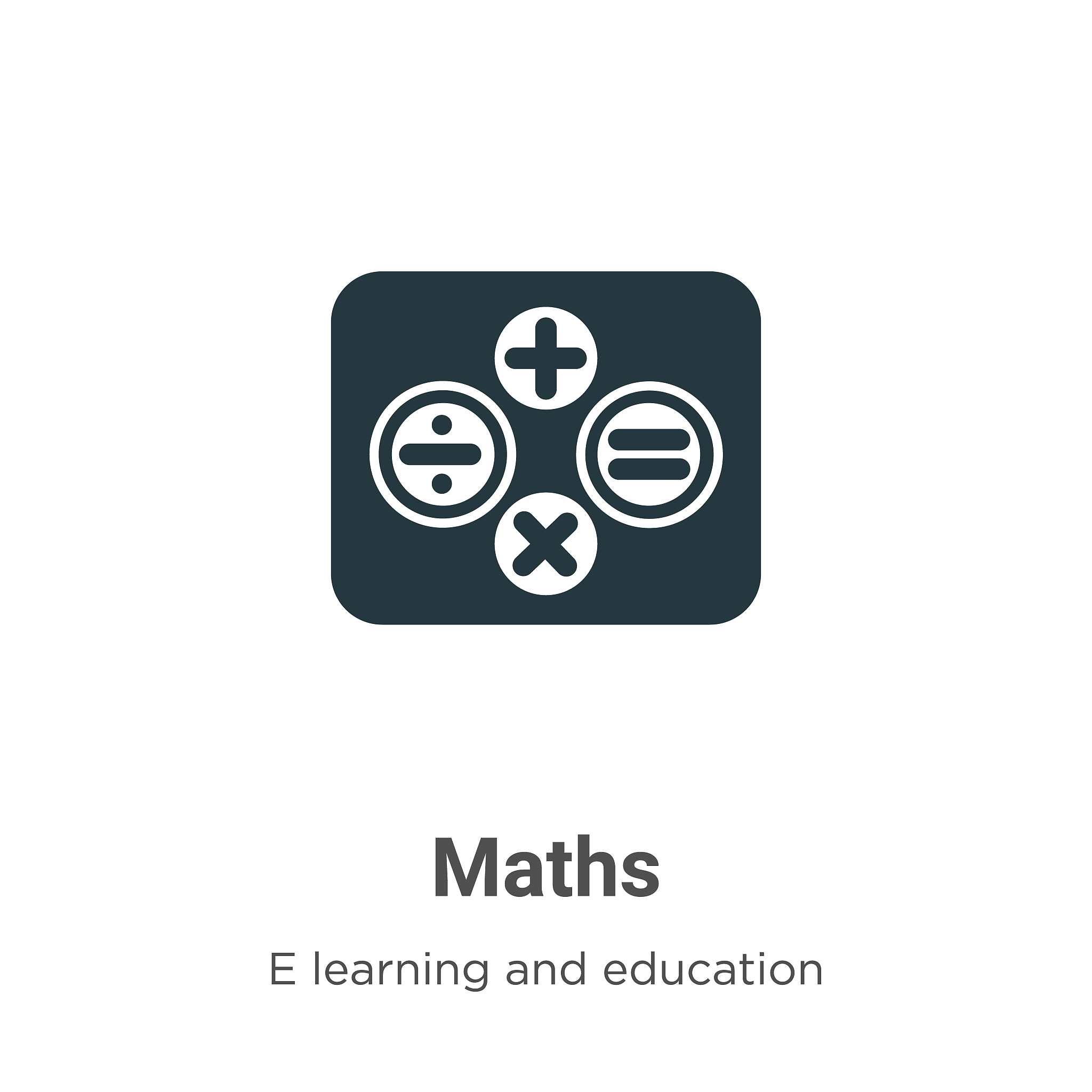 maths vector icon on white background. flat vector maths icon sy