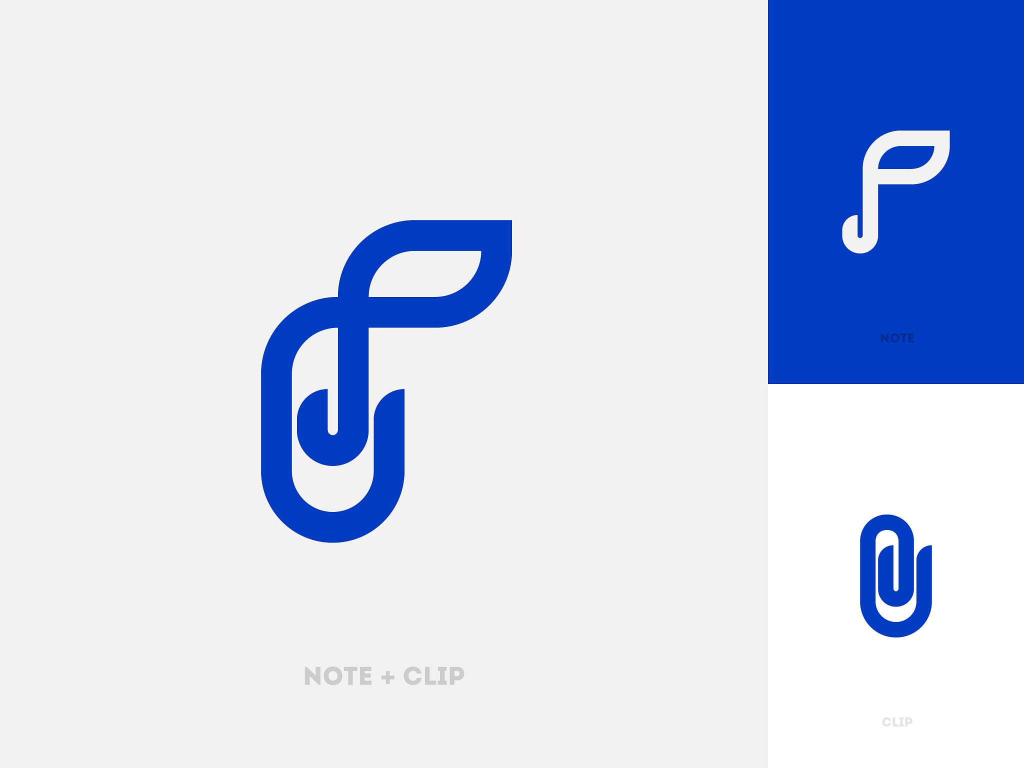 modern line logo mark template with paper clip