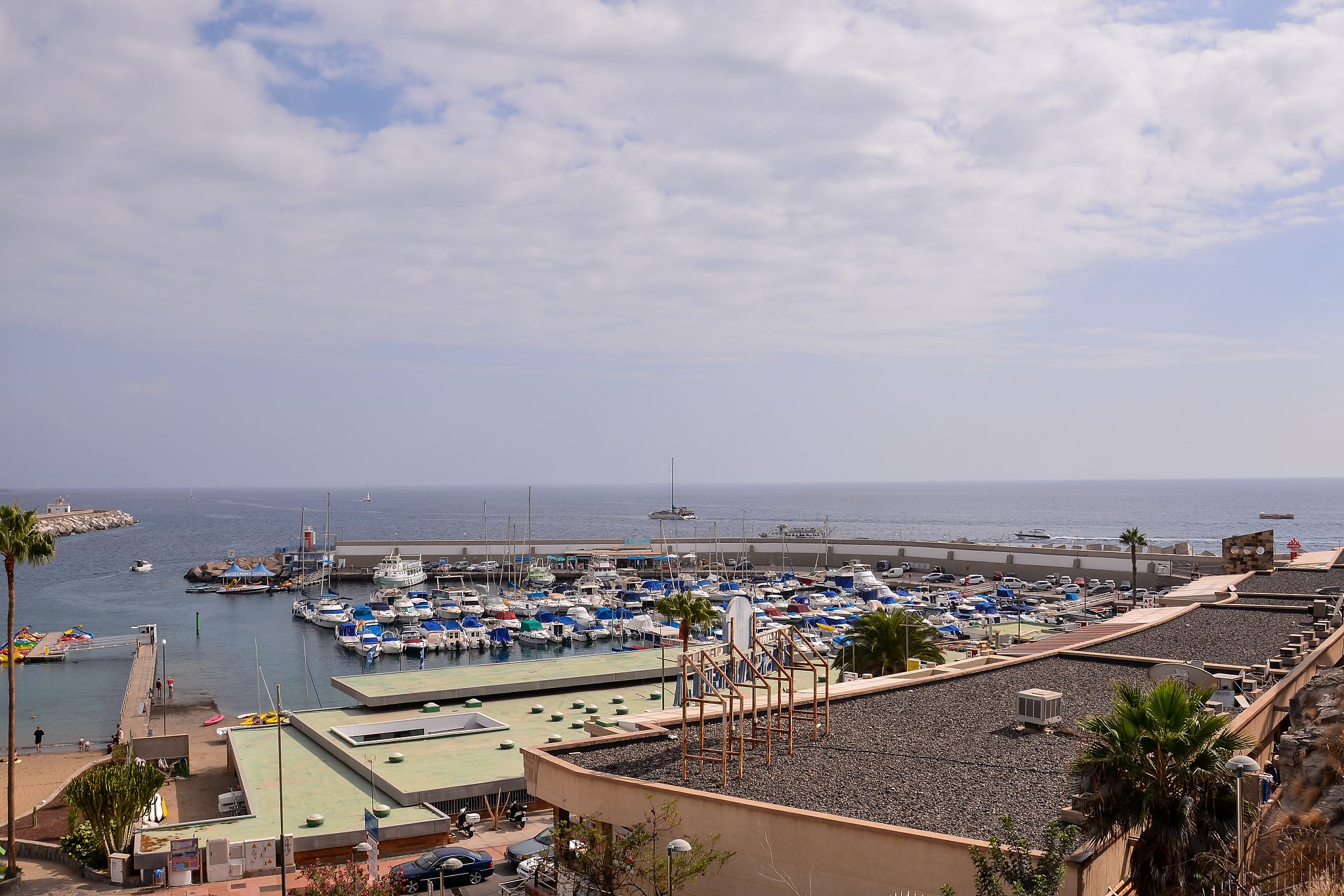landscape in tropical volcanic canary islands spain