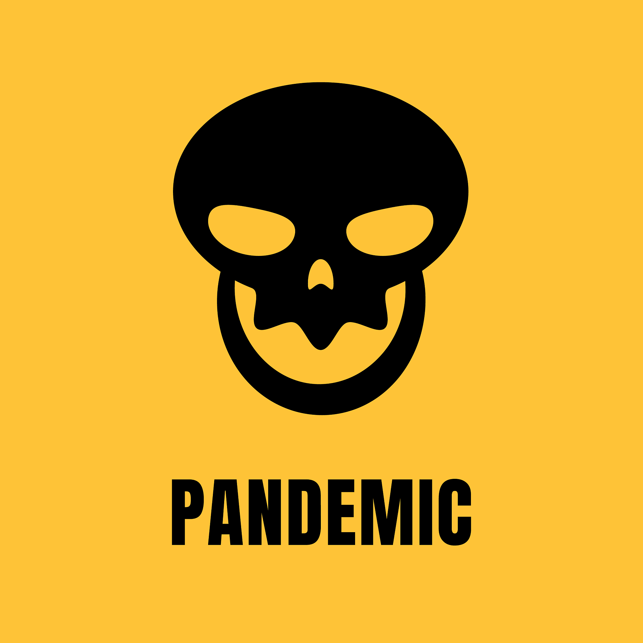 pandemic human skull sign design