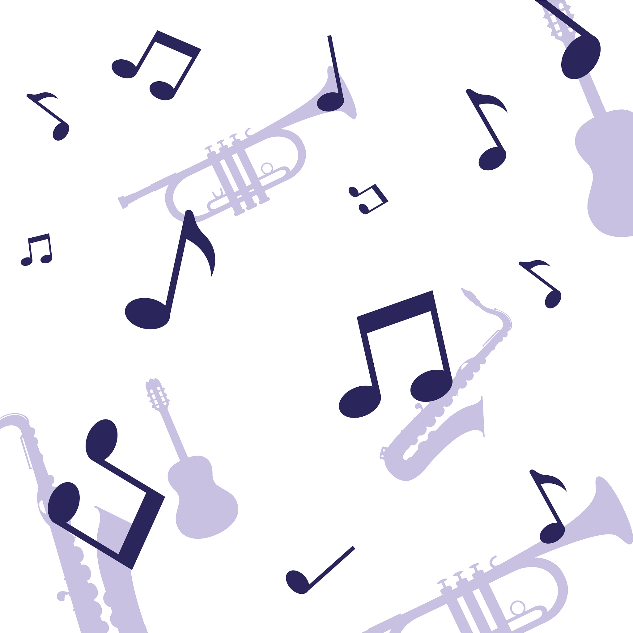 music notes and instruments design