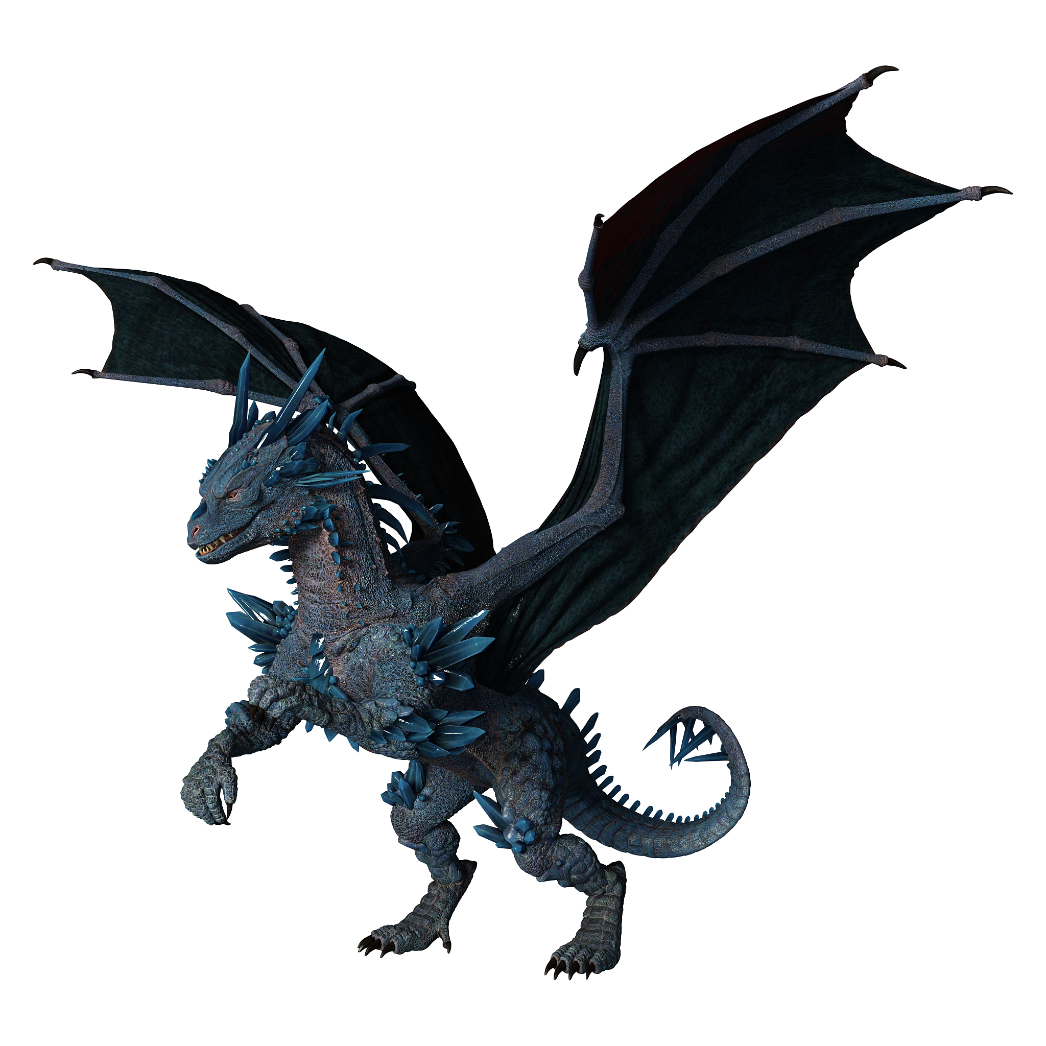 3d illustration fantasy dragon on white