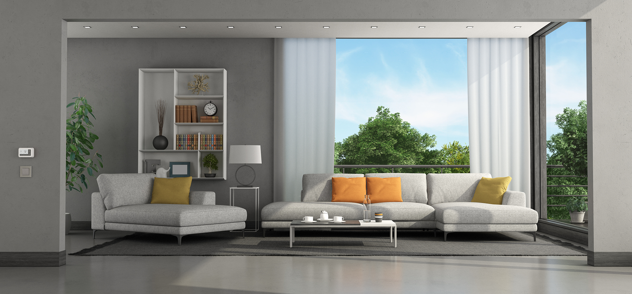 living room of a modern villa