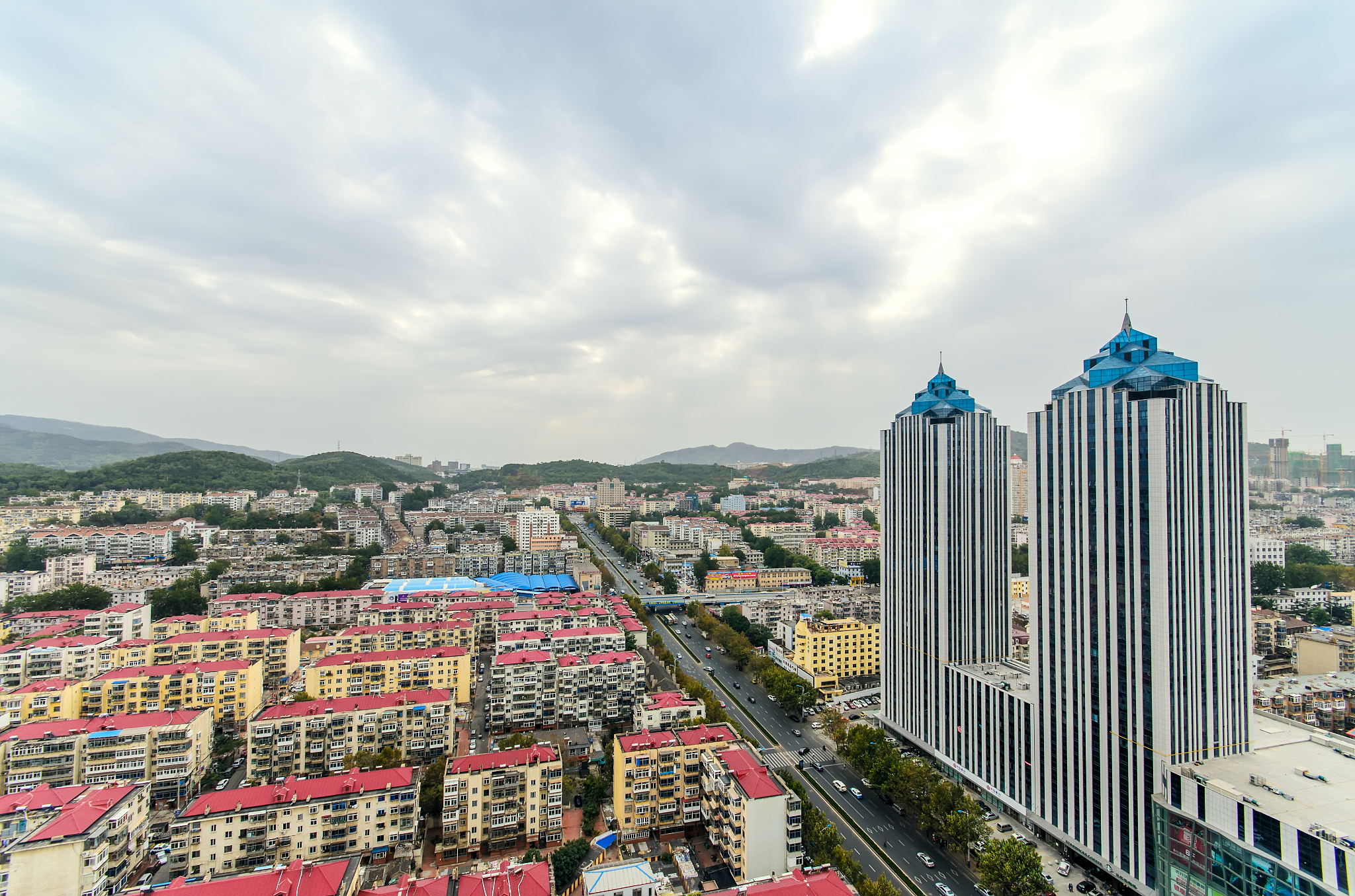 烟台城市风光日景
