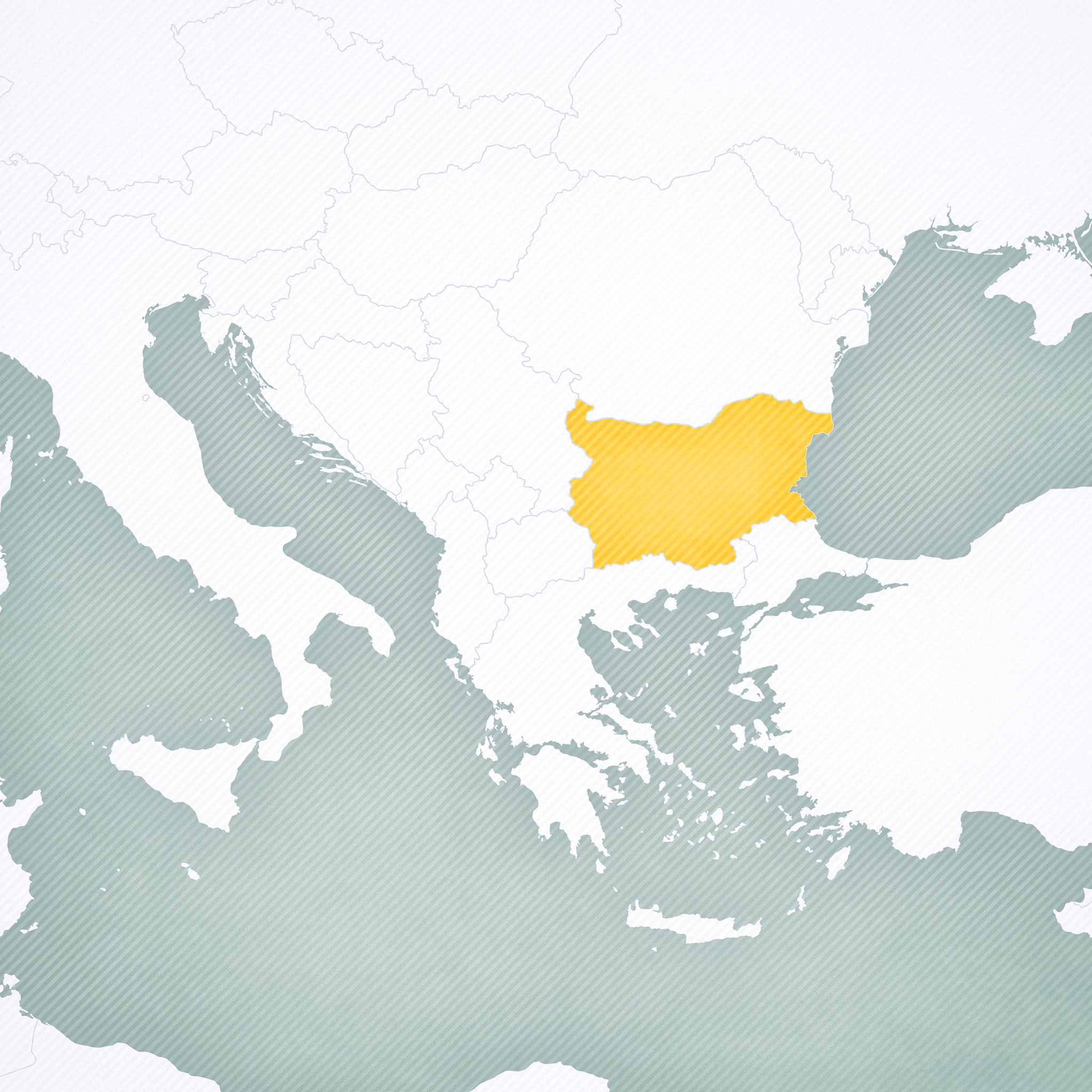 map of balkans - bulgaria