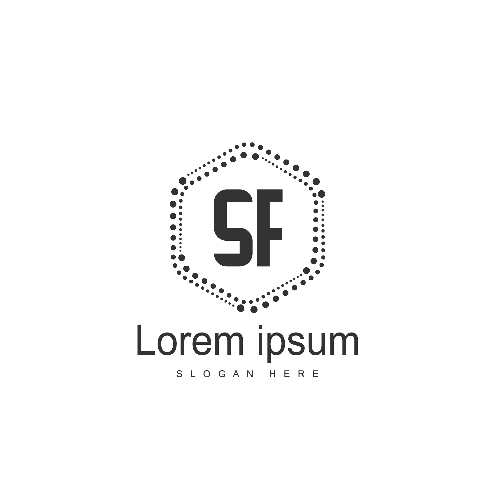 sf logo template design initial logo design