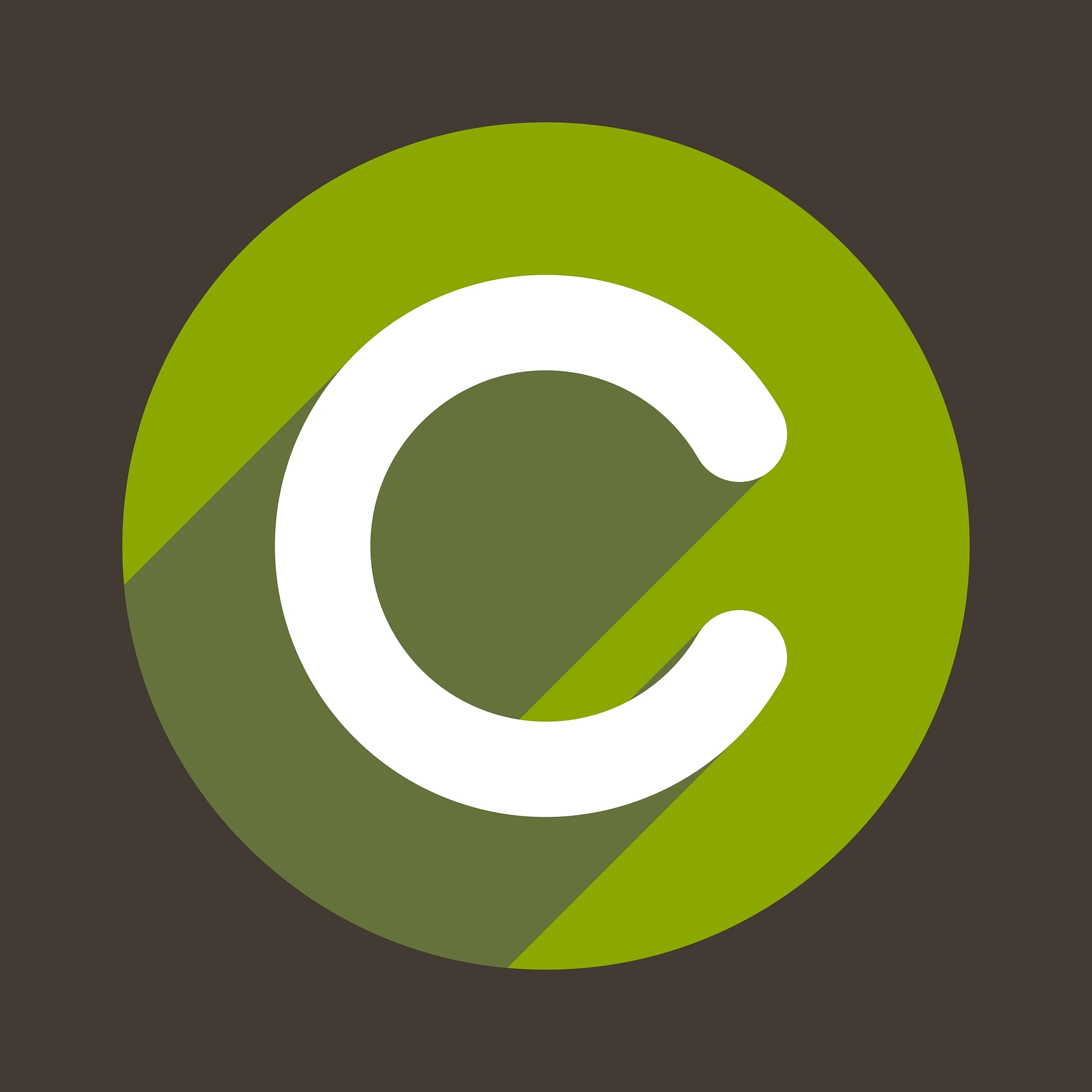 letter c logo flat icon style