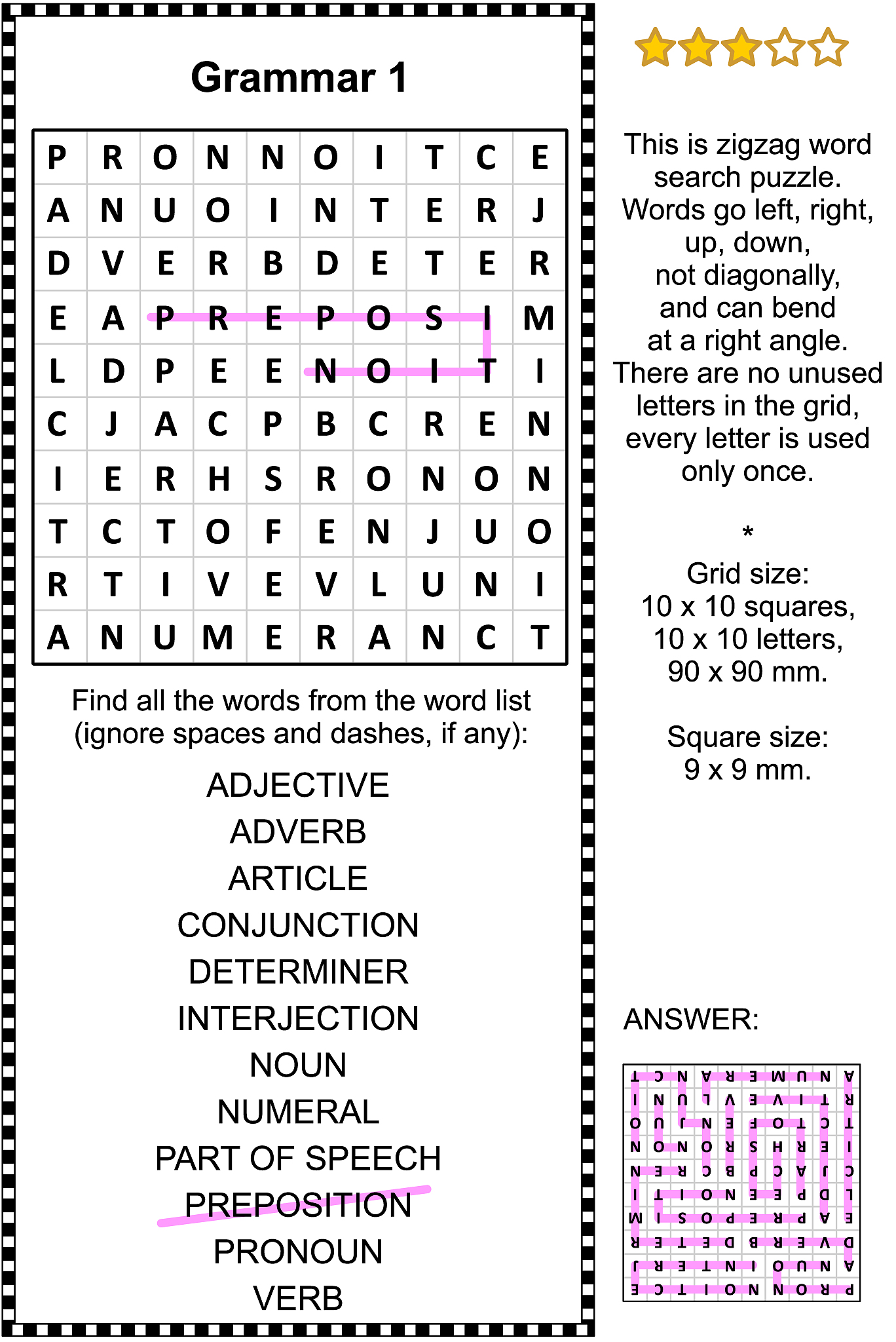 KAOOJS 字母组合成的所有单词 - 完整列表