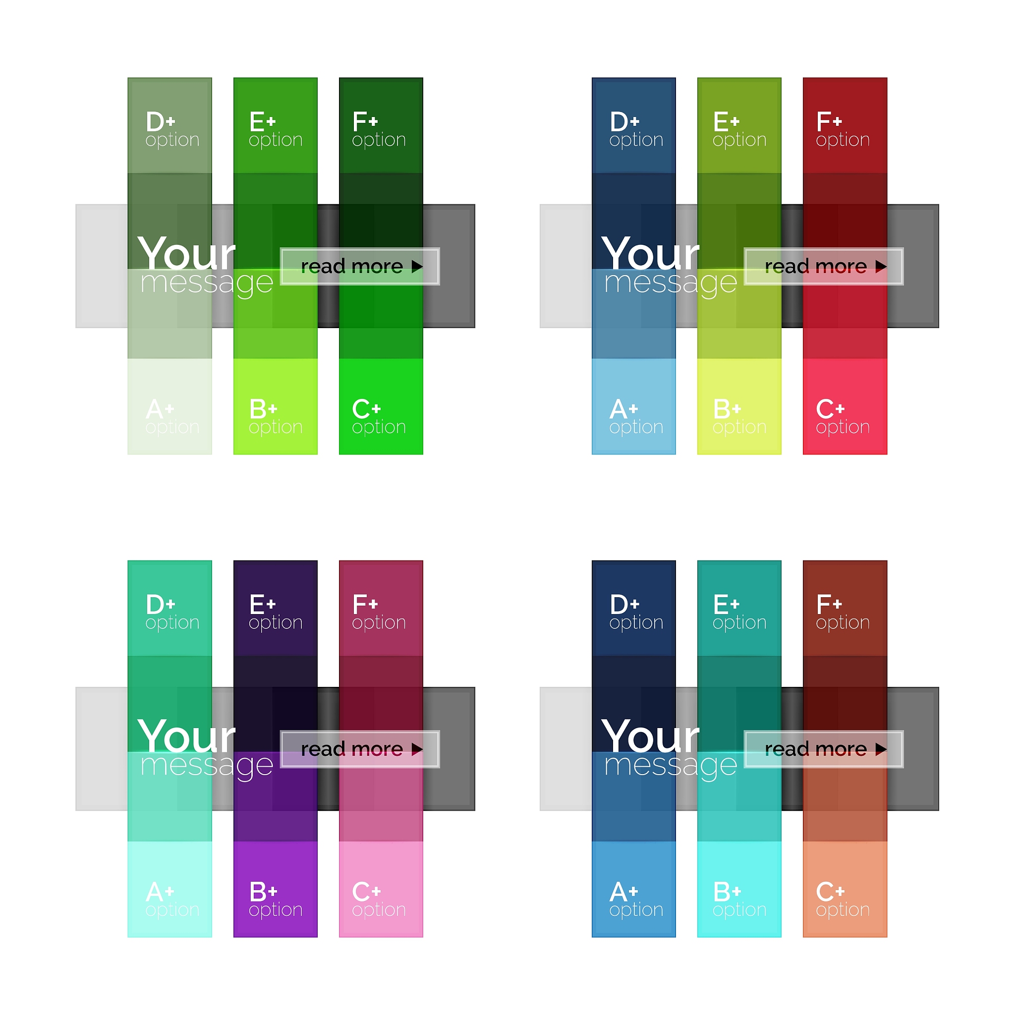 Colorful Square Blocks - HTML Example