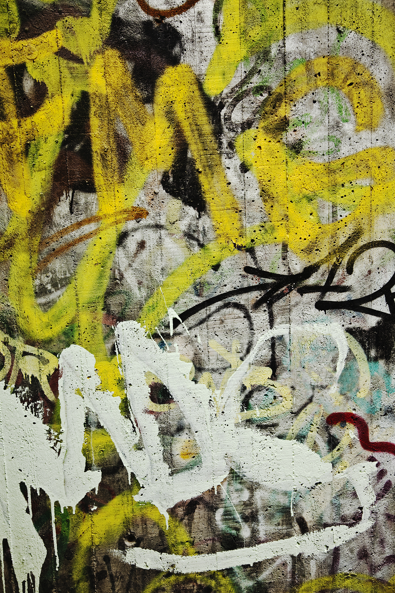 yellow graffiti.