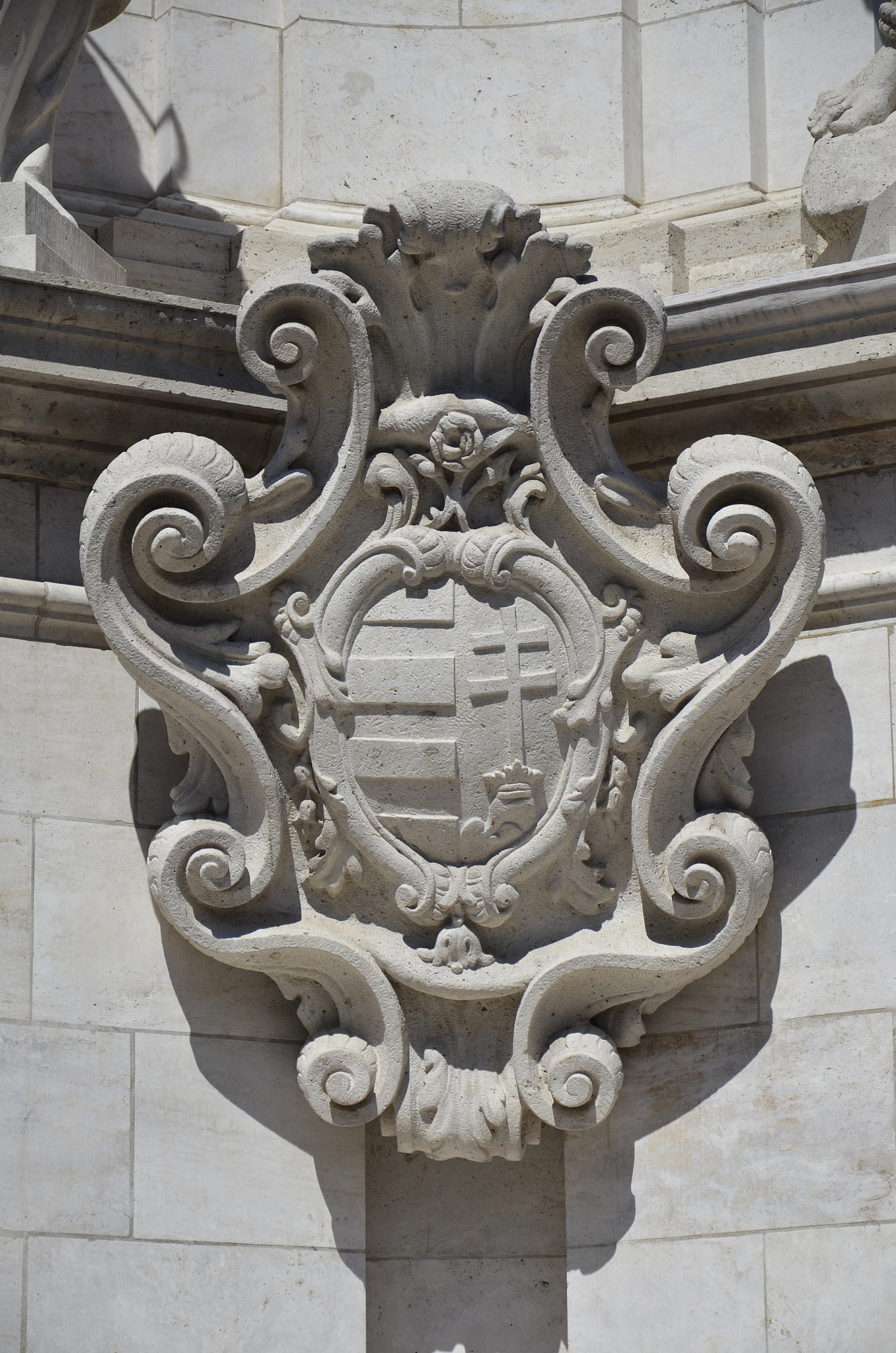 the coat arms of  trinity column, budapest.