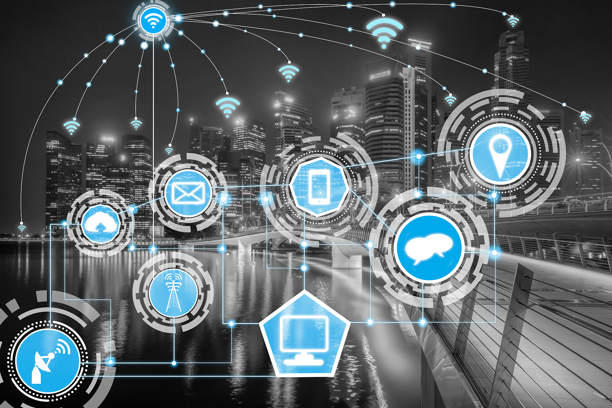 smart city and wireless communication network.