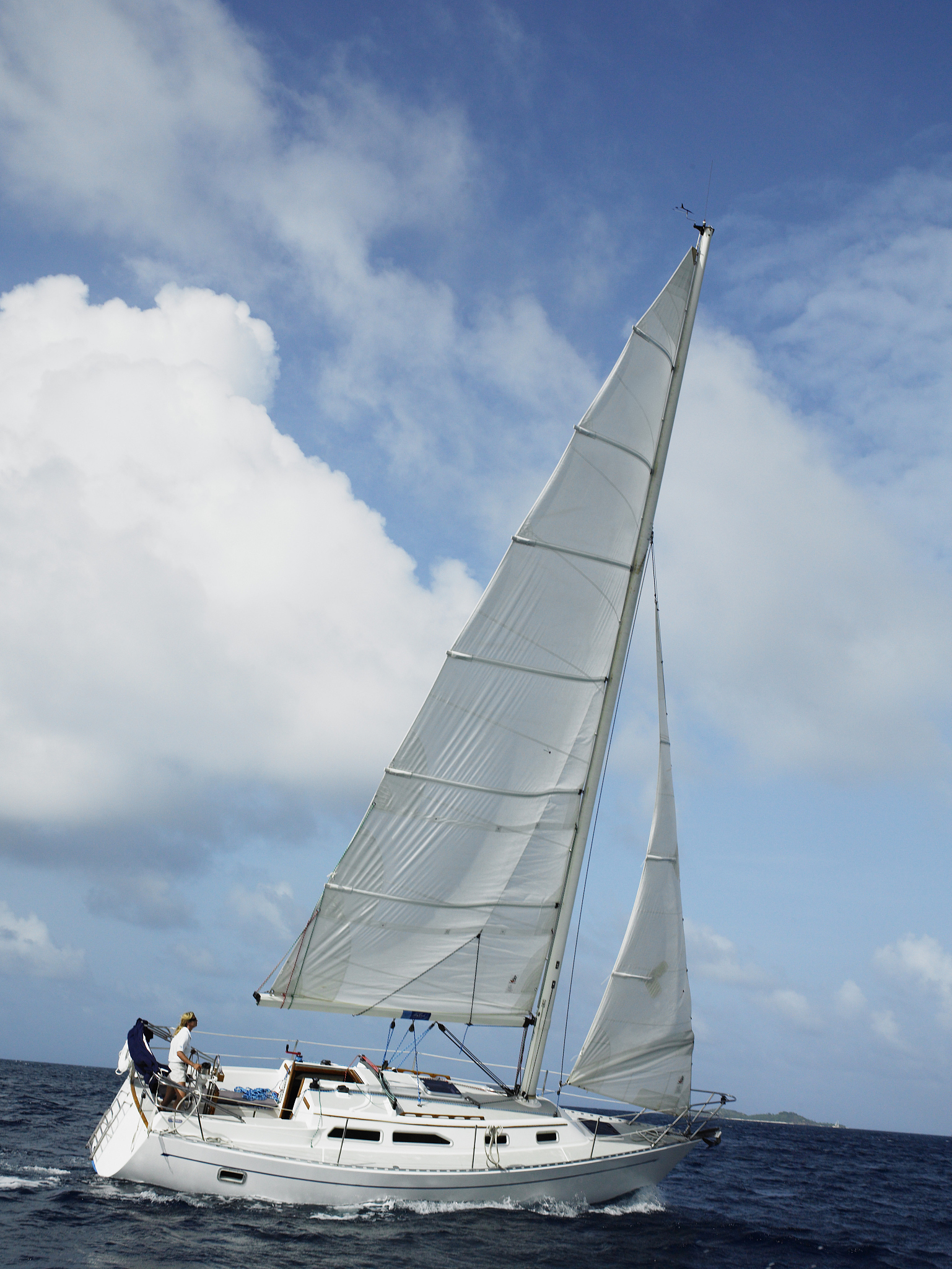 sailboat at full sail