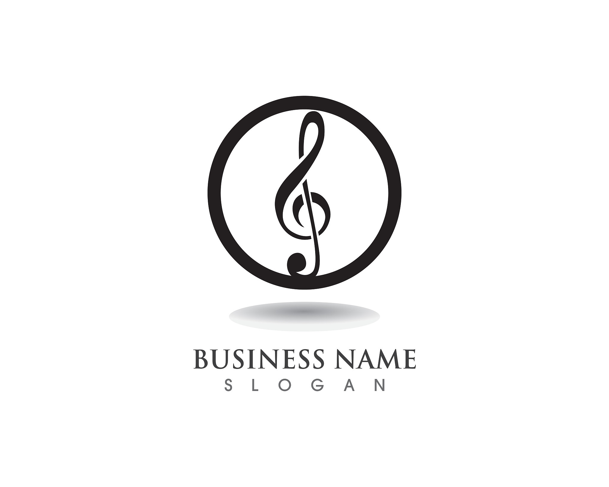 music note symbols logo and icons template