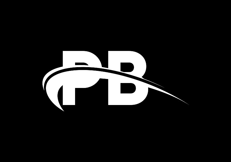 p b initial letter logo design graphic alphabet
